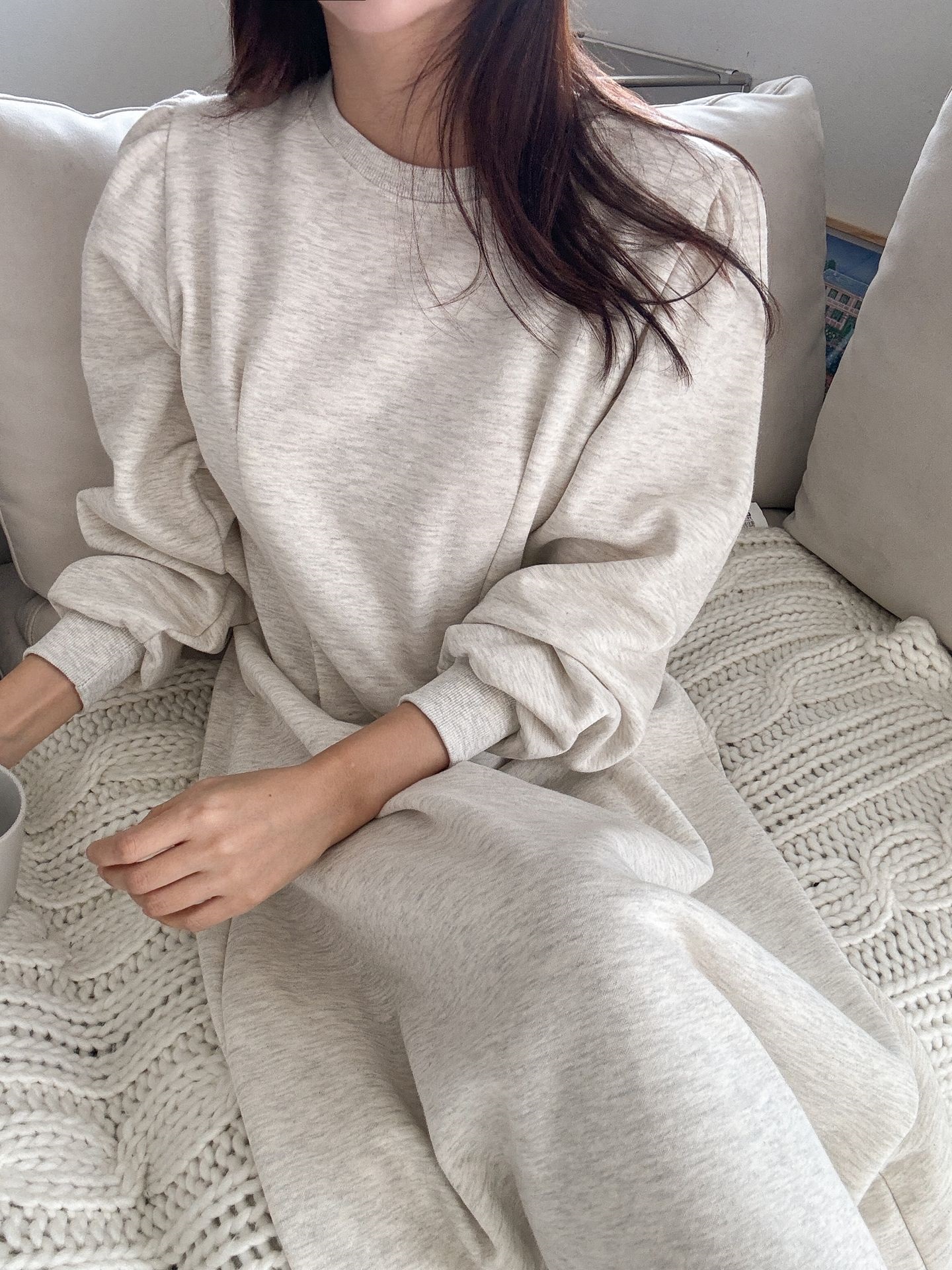 裏起毛タックパフスウェットワンピース | 詳細画像7