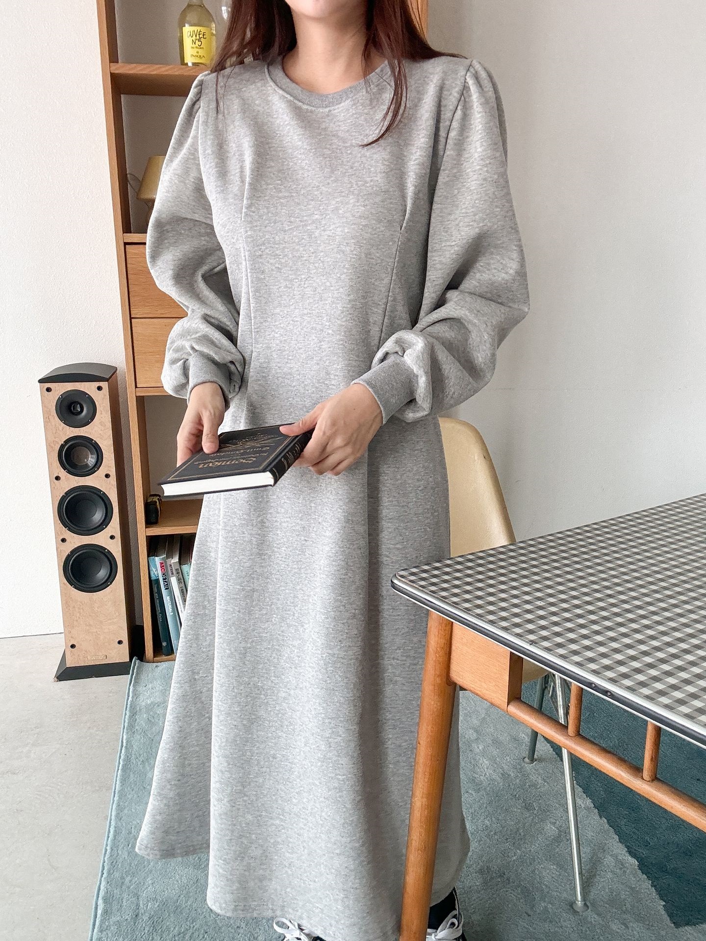 裏起毛タックパフスウェットワンピース | 詳細画像8