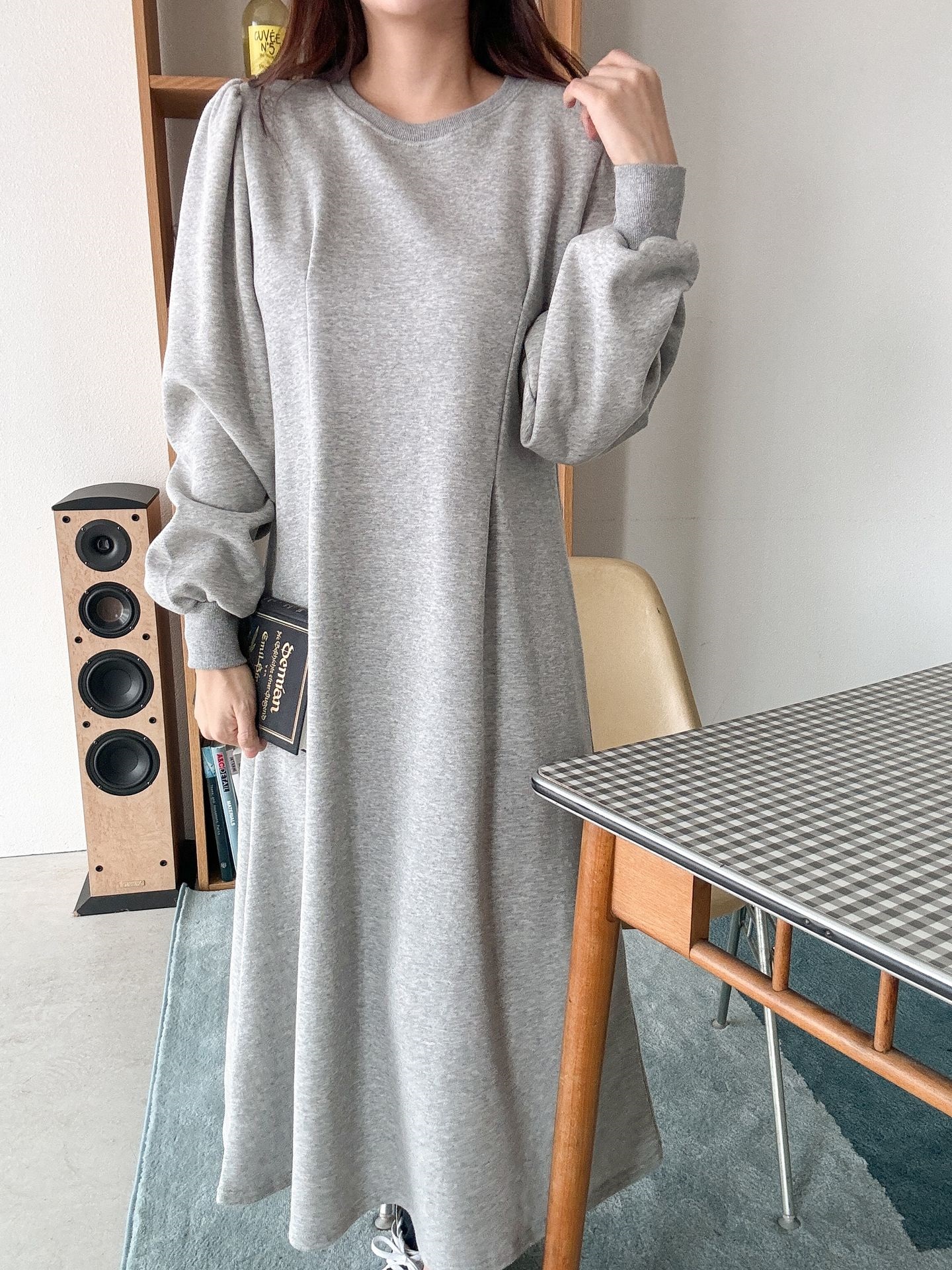 裏起毛タックパフスウェットワンピース | 詳細画像9