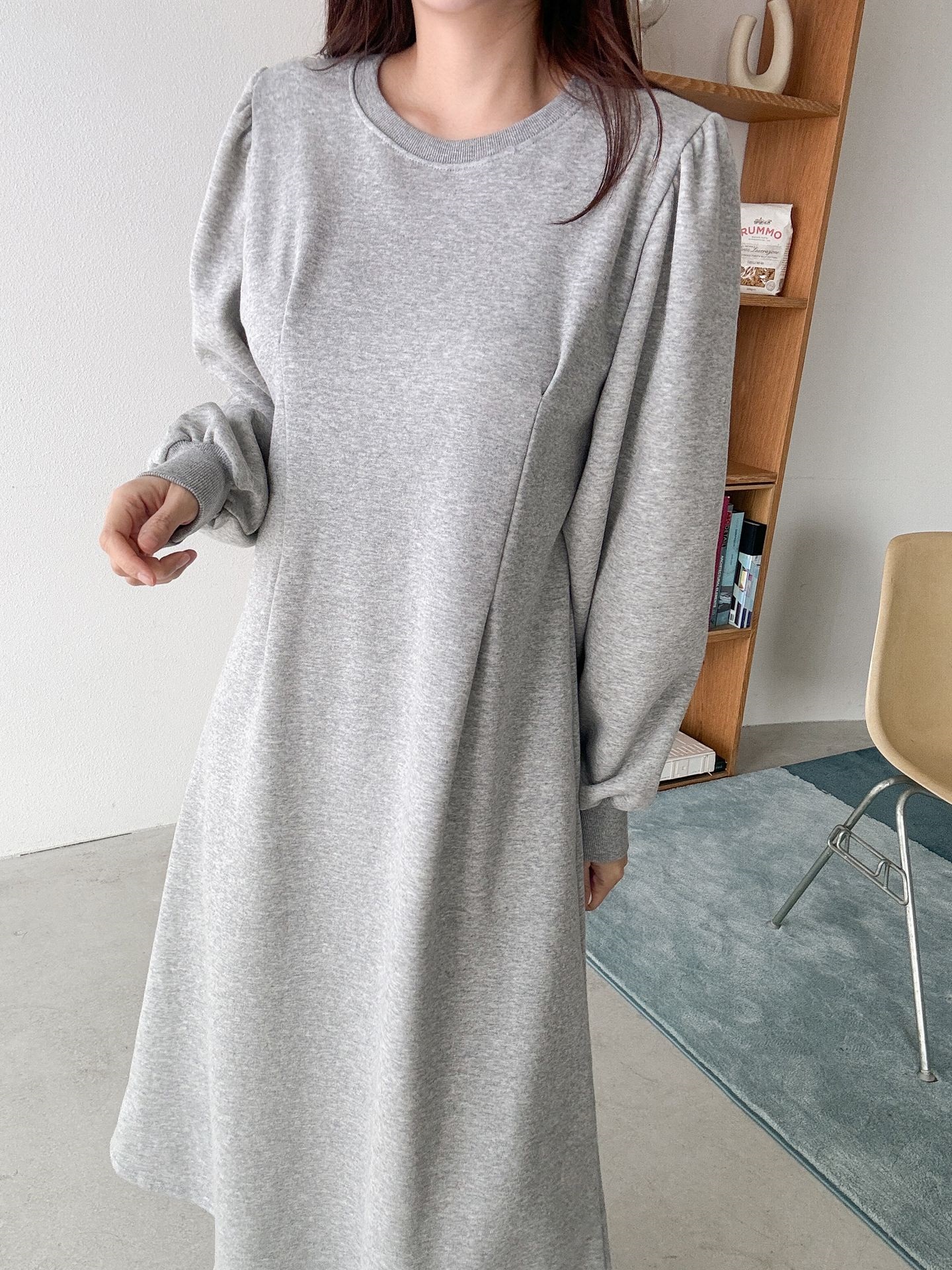 裏起毛タックパフスウェットワンピース | 詳細画像11