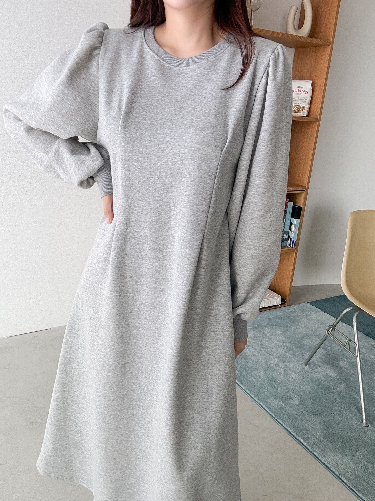裏起毛タックパフスウェットワンピース | 詳細画像13