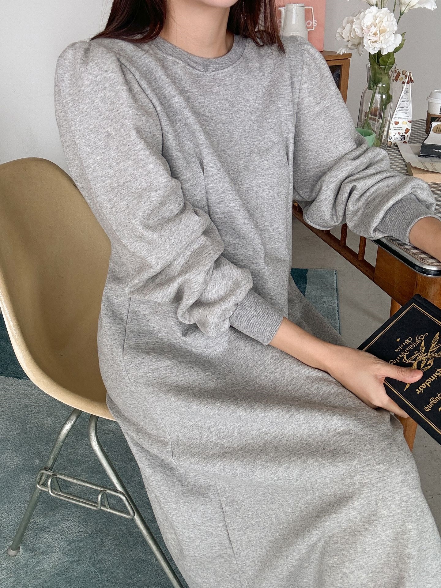 裏起毛タックパフスウェットワンピース | 詳細画像14