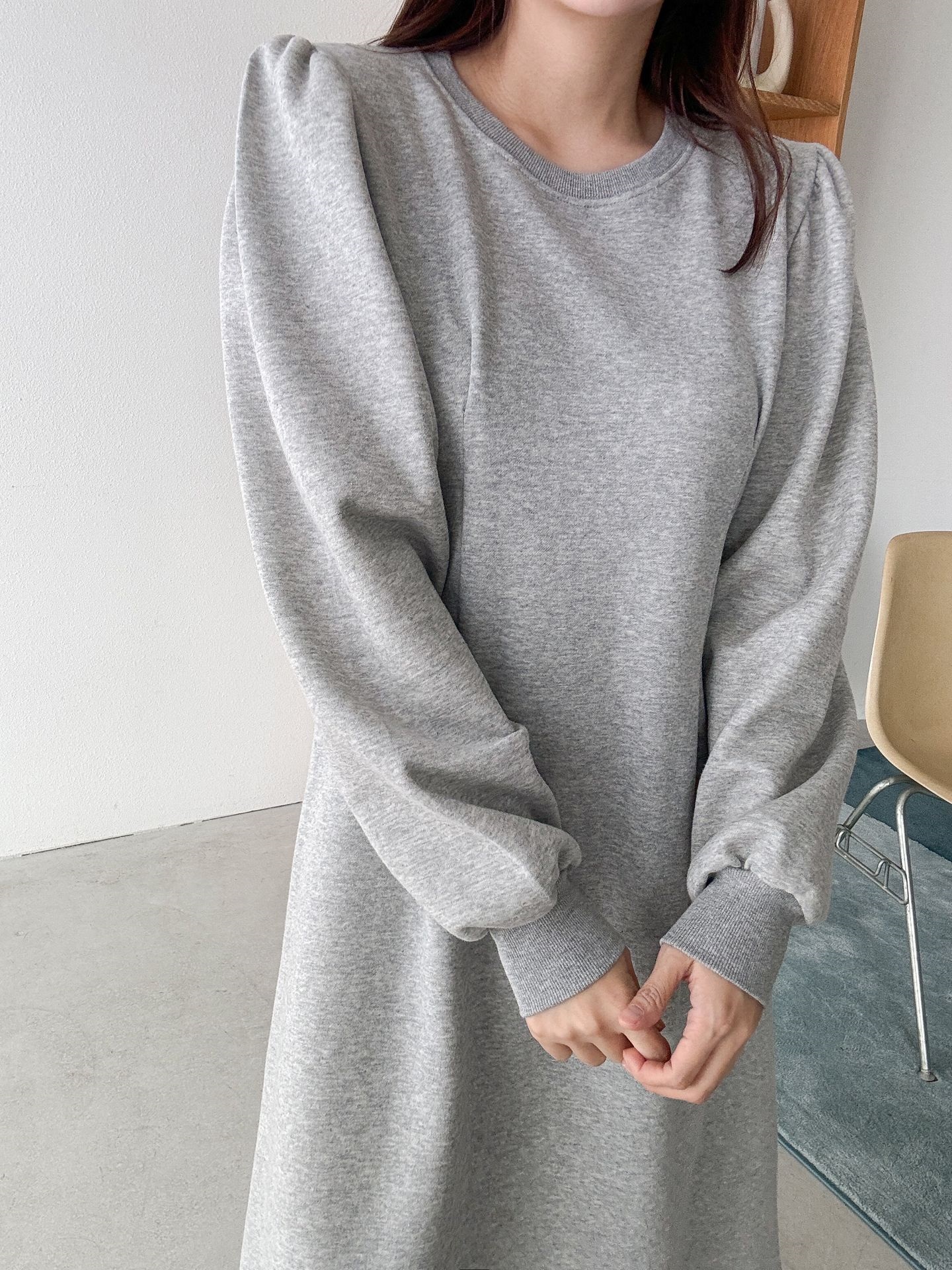 裏起毛タックパフスウェットワンピース | 詳細画像15