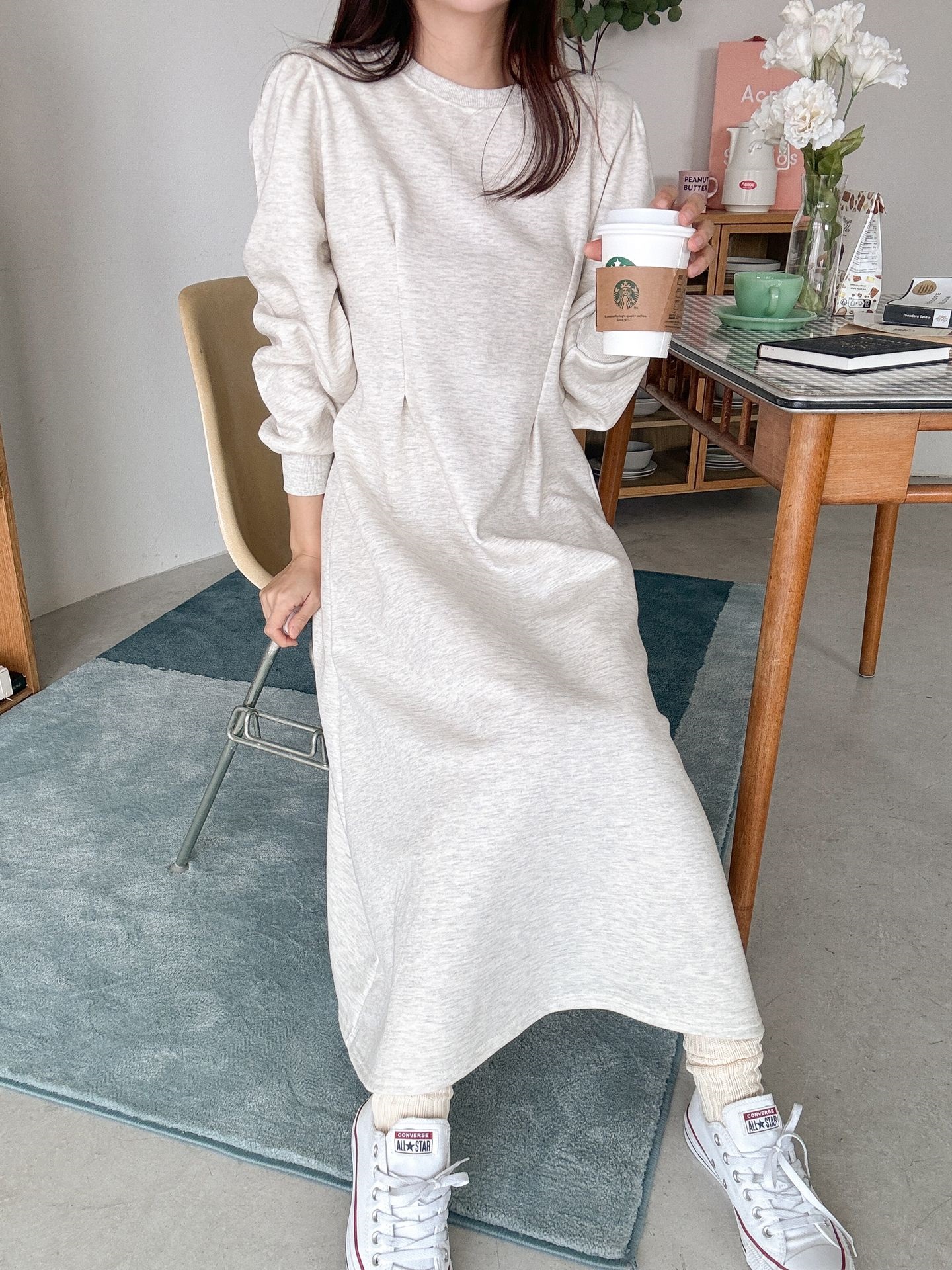 裏起毛タックパフスウェットワンピース | 詳細画像16