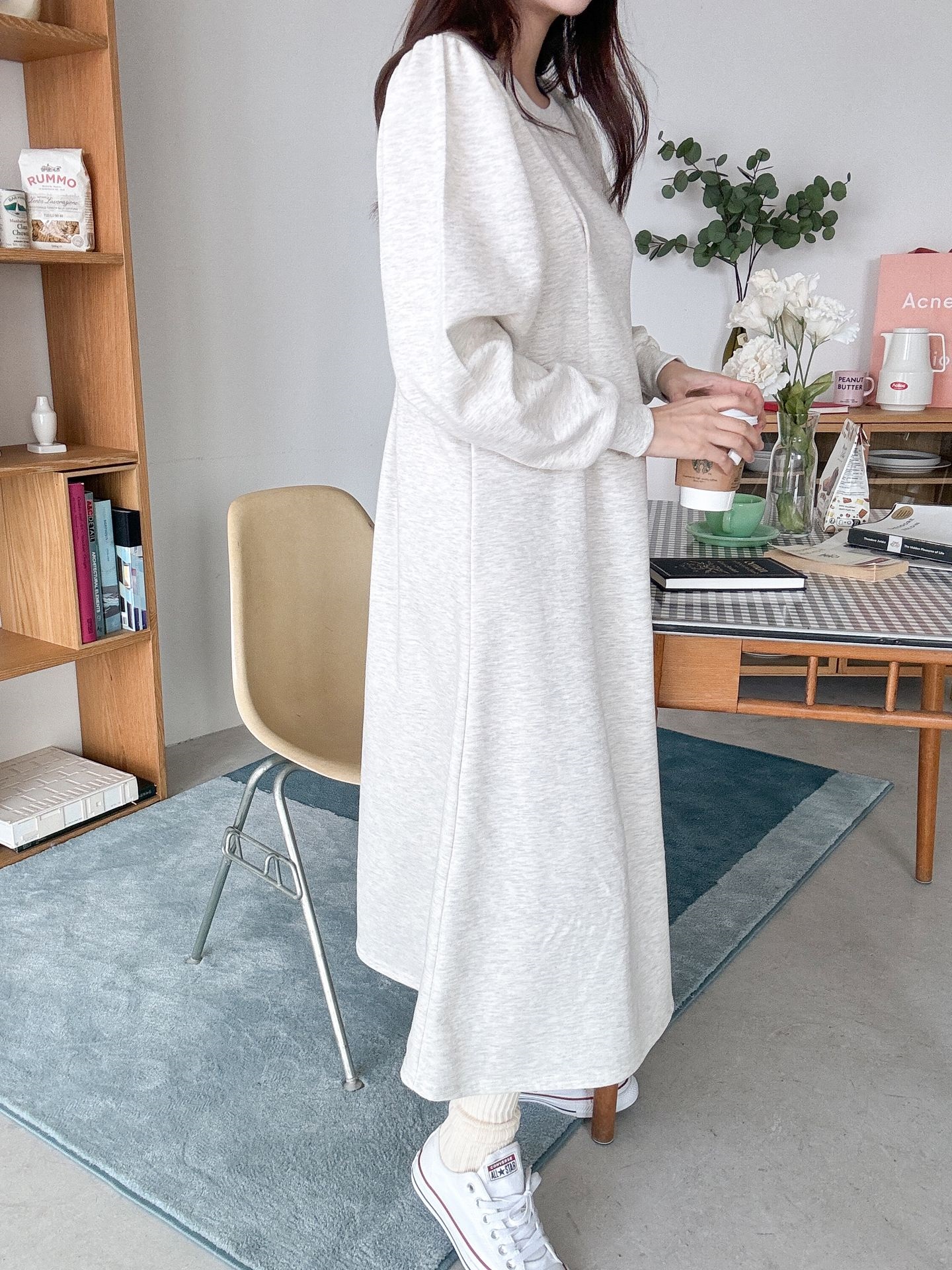 裏起毛タックパフスウェットワンピース | 詳細画像20