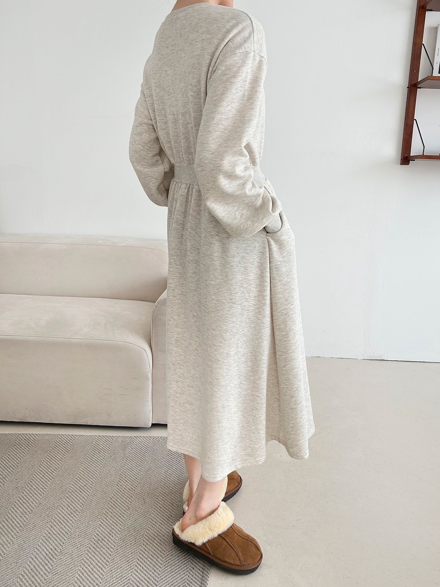 裏起毛フレアスウェットワンピース | 詳細画像5