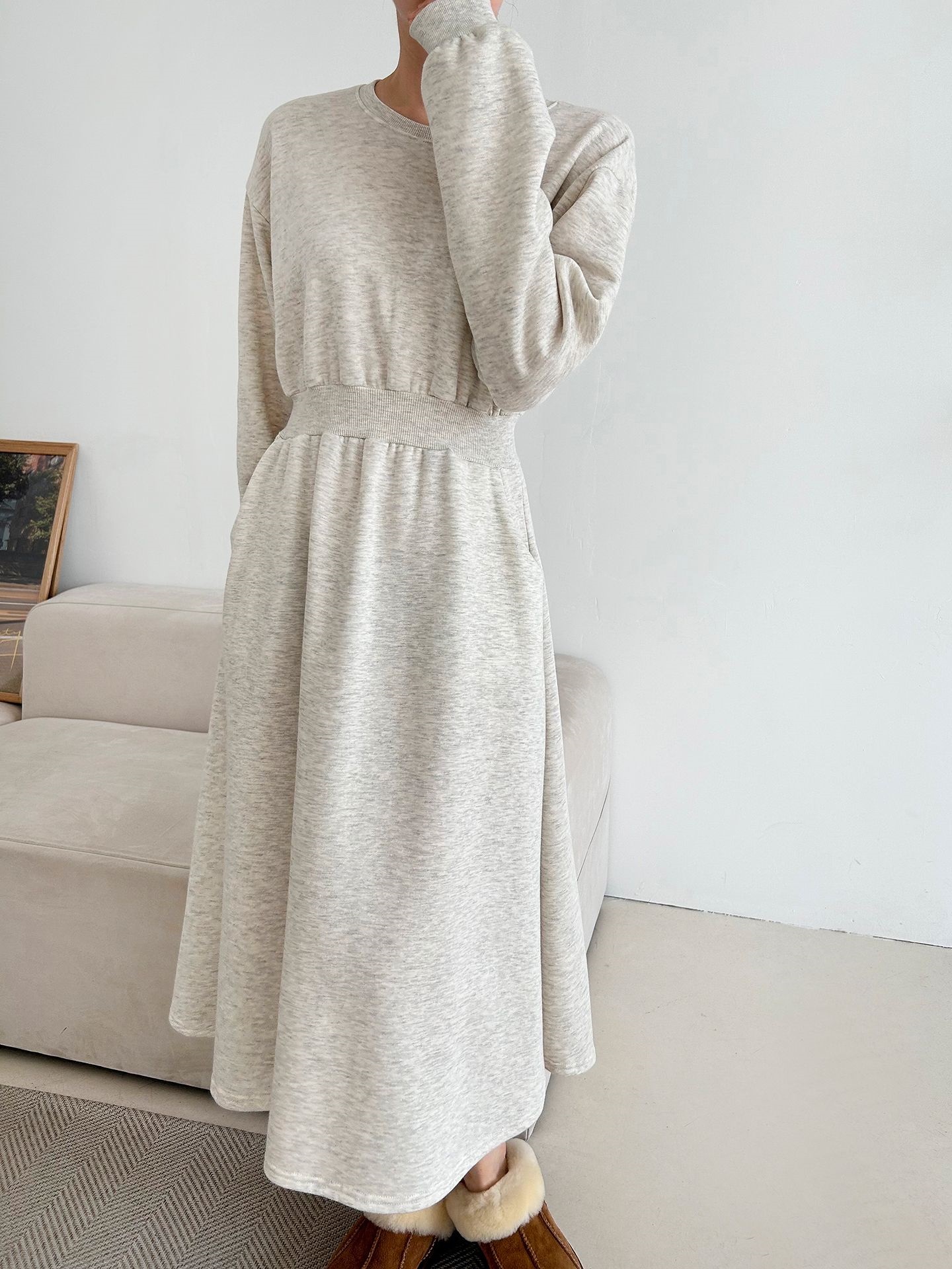 裏起毛フレアスウェットワンピース | 詳細画像6