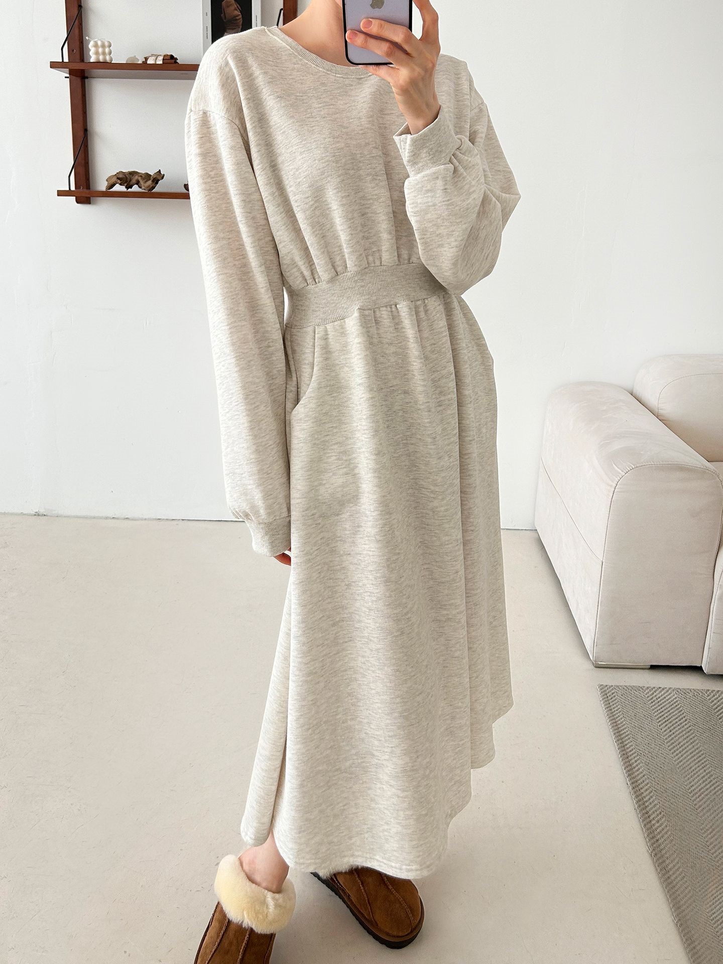 裏起毛フレアスウェットワンピース | 詳細画像7