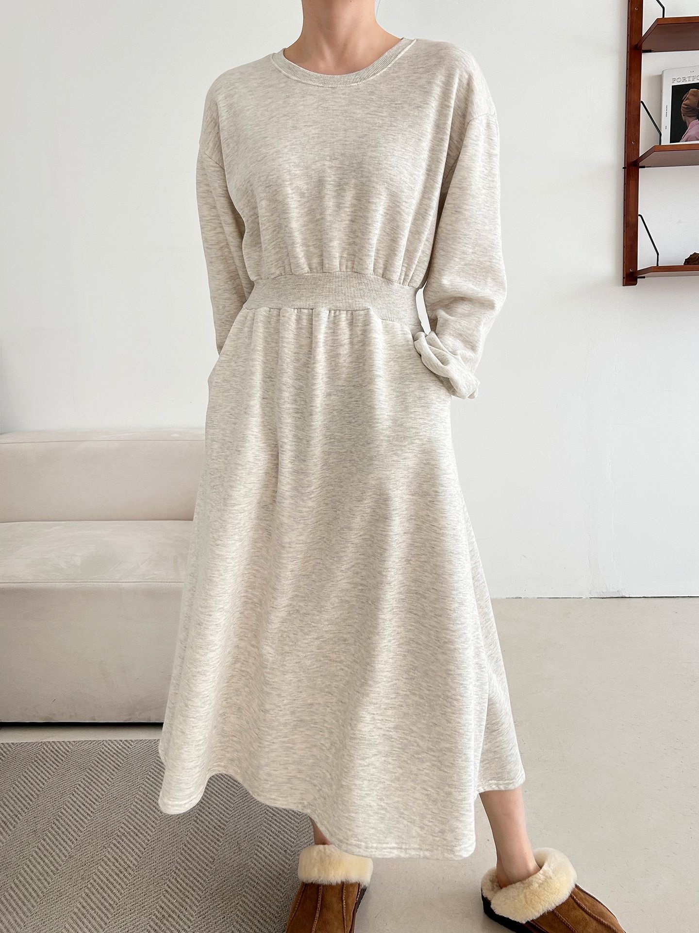 裏起毛フレアスウェットワンピース | 詳細画像8