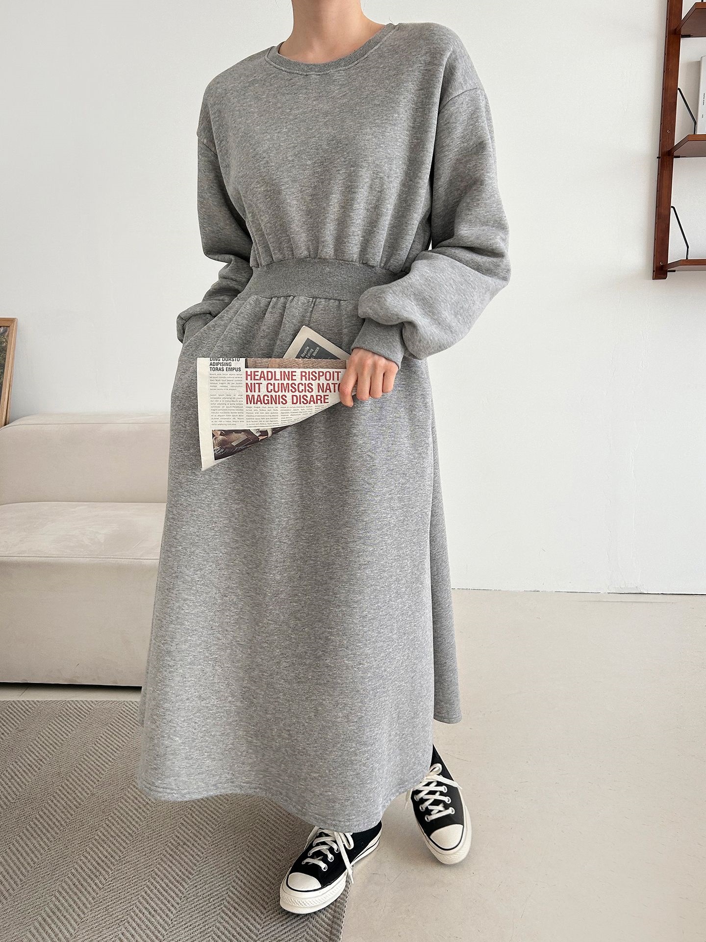 裏起毛フレアスウェットワンピース | 詳細画像9