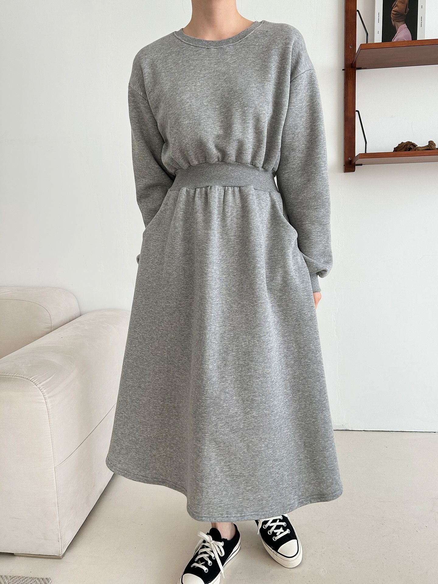 裏起毛フレアスウェットワンピース | 詳細画像10