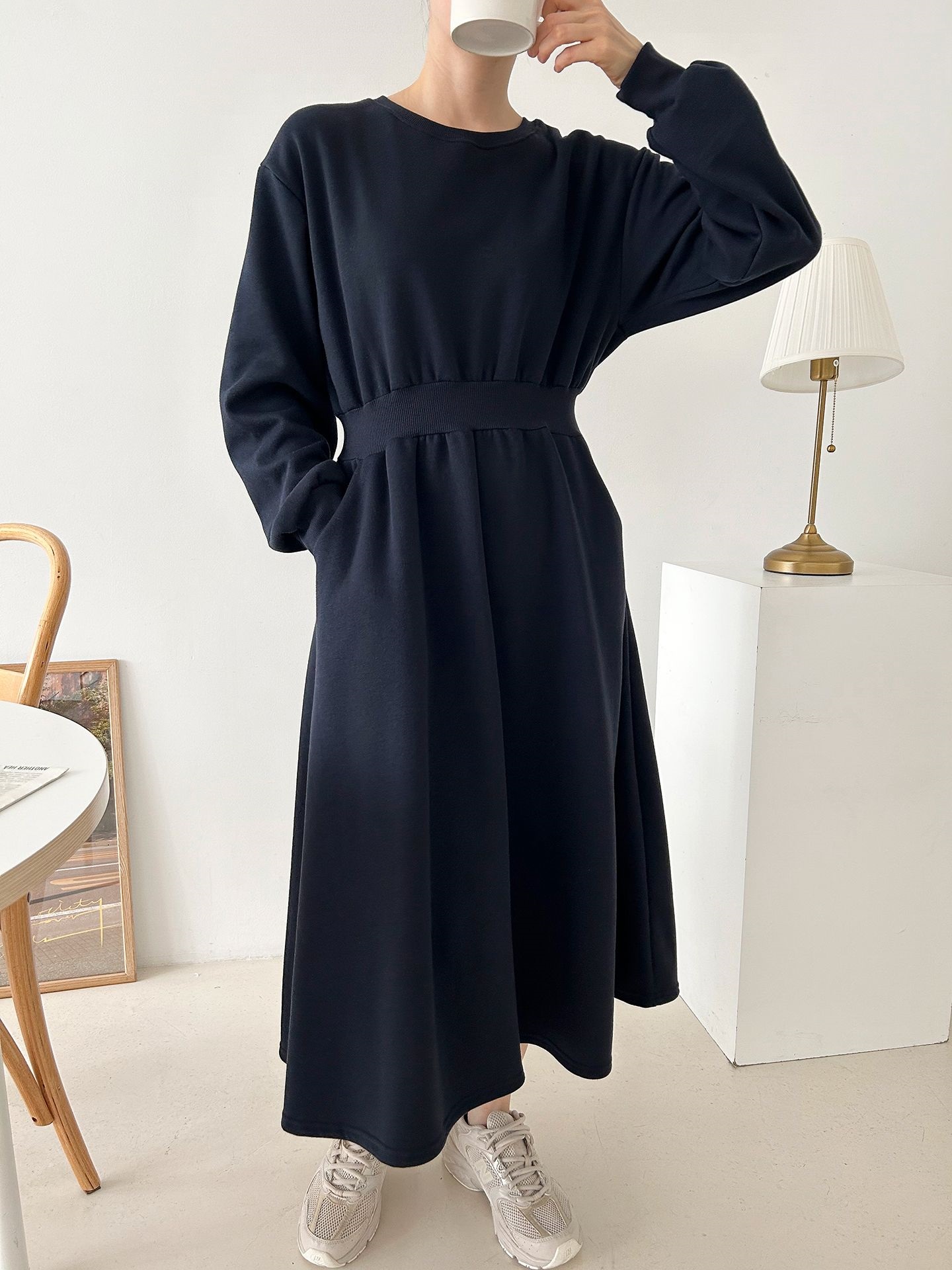 裏起毛フレアスウェットワンピース | 詳細画像15