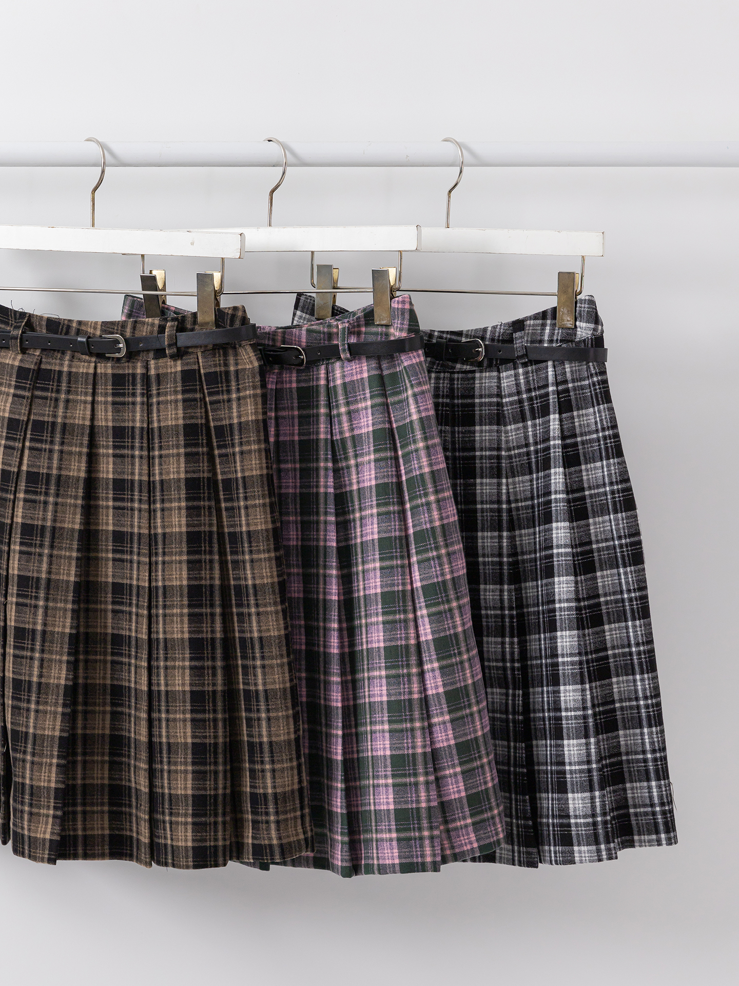 ベルト付チェックプリーツミディスカート | 詳細画像15