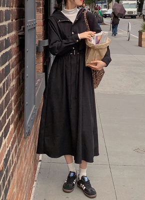 dholic - 新品タグ付き、DHOLIC、ボリュームフードコード フード付ダックダウンドローコードジャンパー | レディース