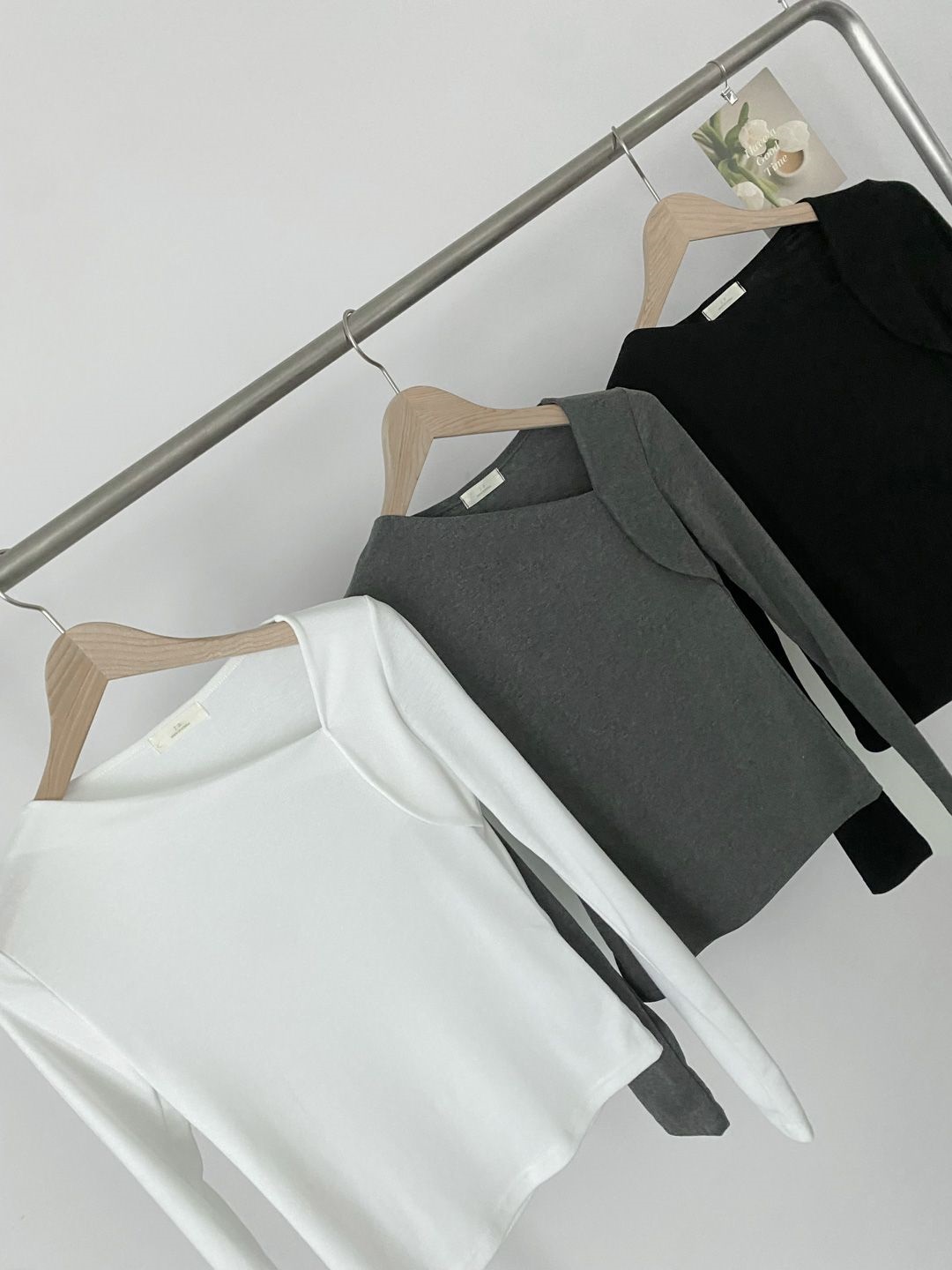 アシメボレロネック長袖Tシャツ | 詳細画像15