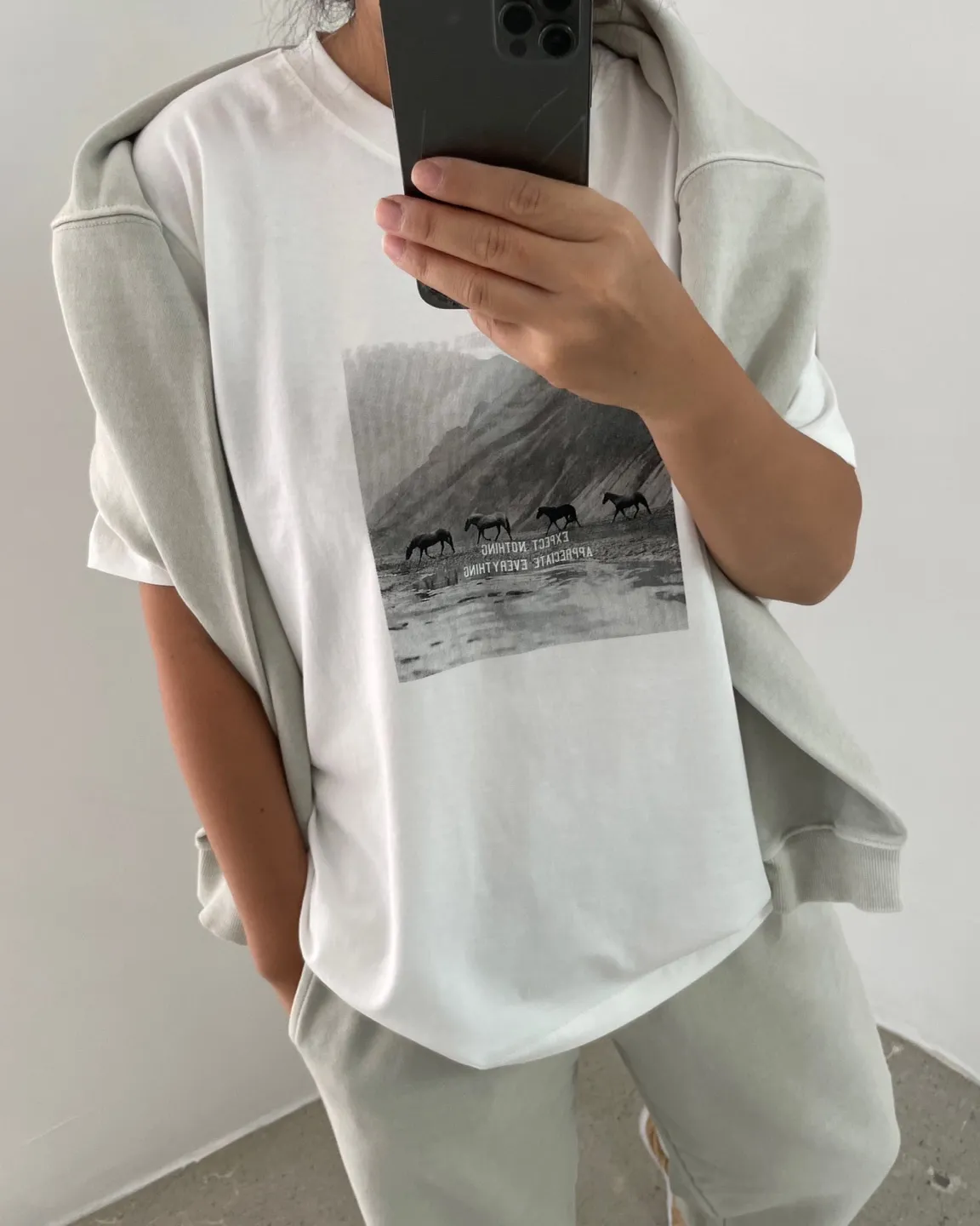 ホースフォトプリント半袖Tシャツ | 詳細画像1