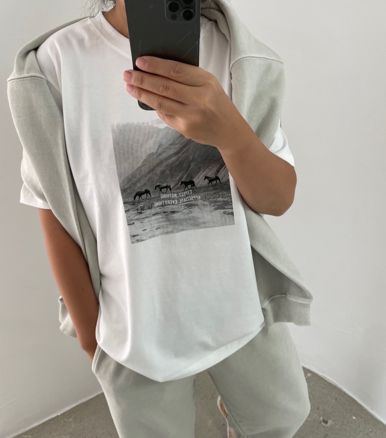 ホースフォトプリント半袖Tシャツ | 詳細画像2