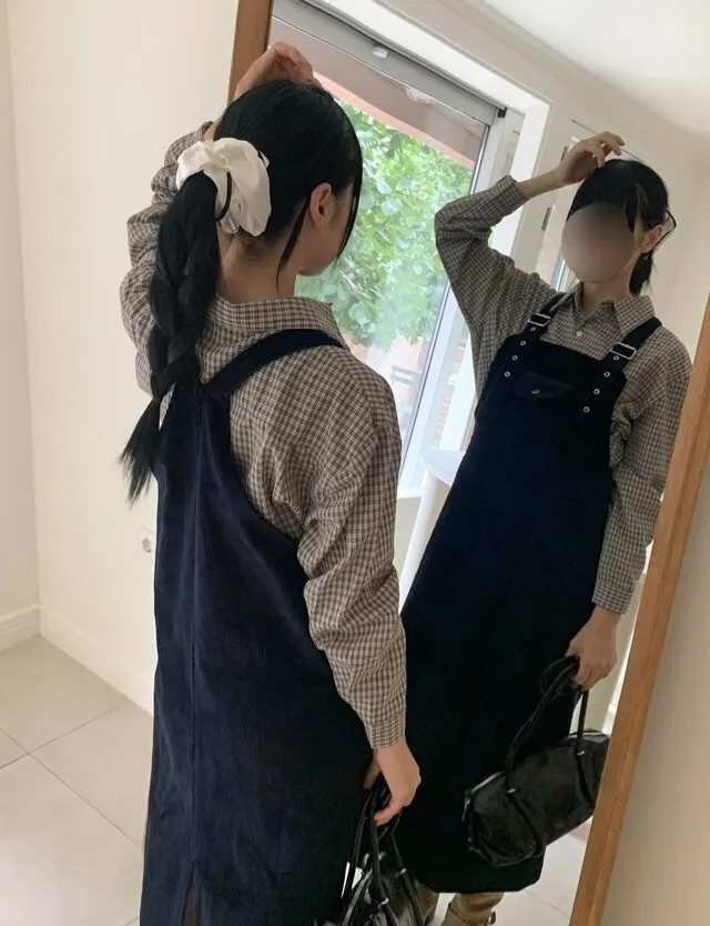 コーデュロイフラップポケットサロペットワンピース | 詳細画像1