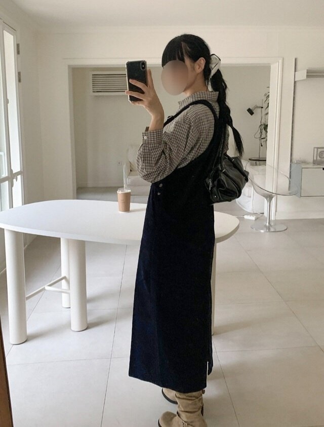 コーデュロイフラップポケットサロペットワンピース | 詳細画像9
