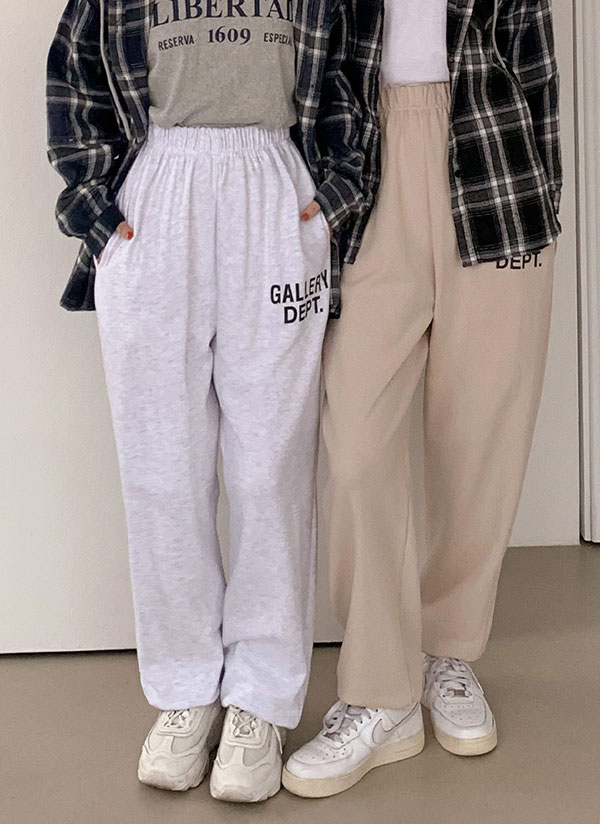サイドレタリングスウェットジョガーパンツ | レディースファッション