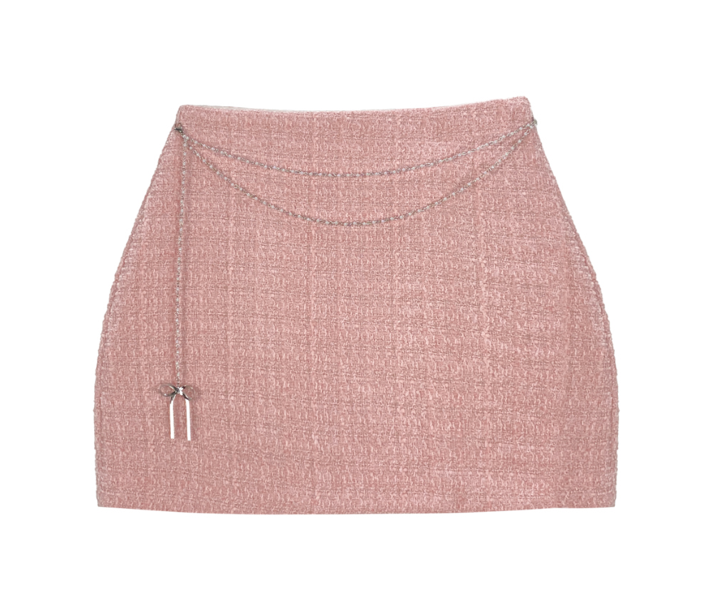 チャーム付パンツ裏地ウール混ツイードスカート | 詳細画像16