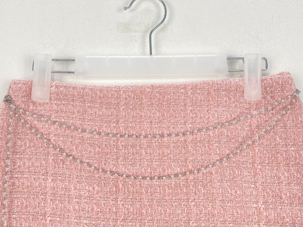 チャーム付パンツ裏地ウール混ツイードスカート | 詳細画像17