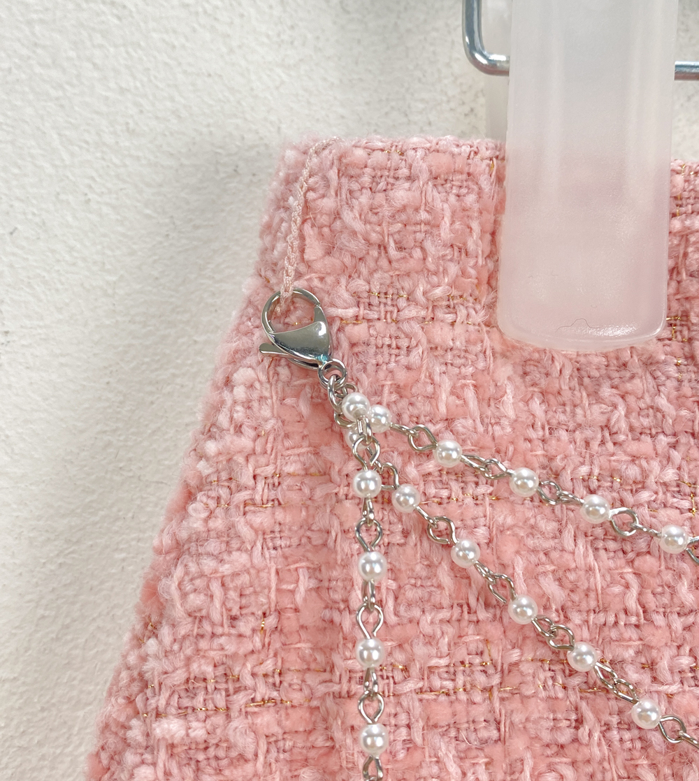 チャーム付パンツ裏地ウール混ツイードスカート | 詳細画像19