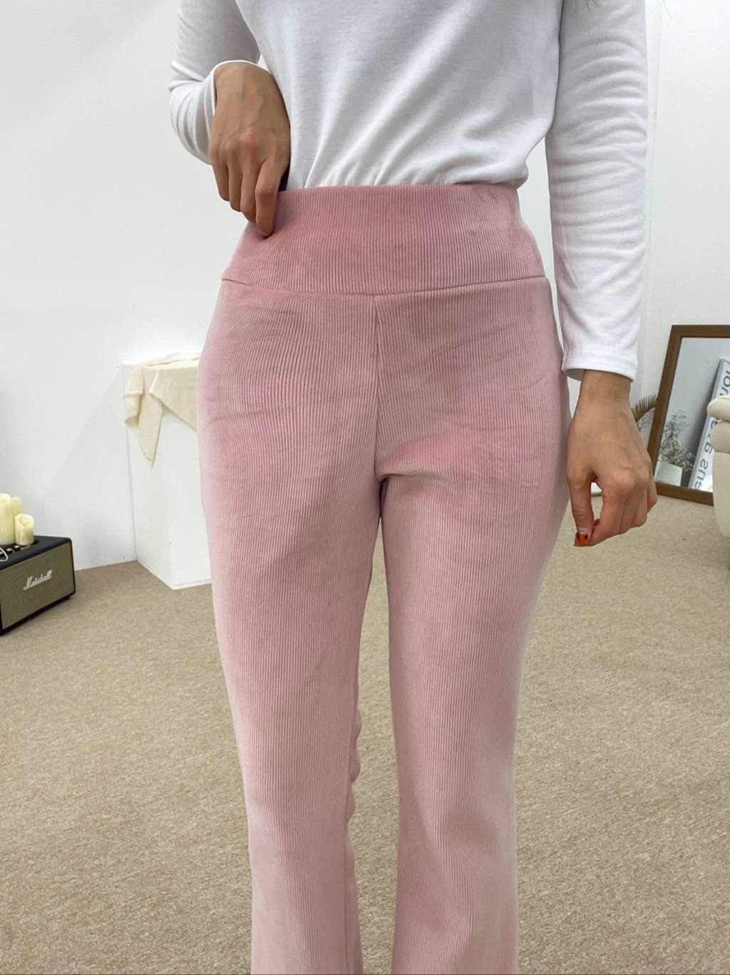 エコファー裏地ベロアリブフレアパンツ | 詳細画像4