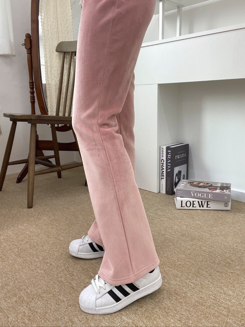 エコファー裏地ベロアリブフレアパンツ | 詳細画像7