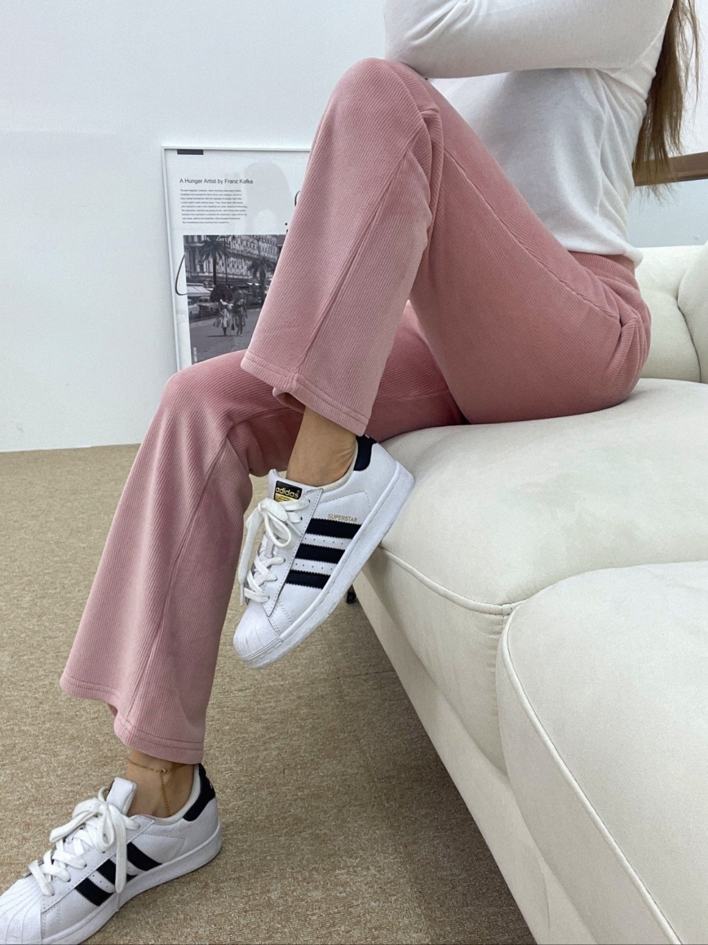 エコファー裏地ベロアリブフレアパンツ | 詳細画像8