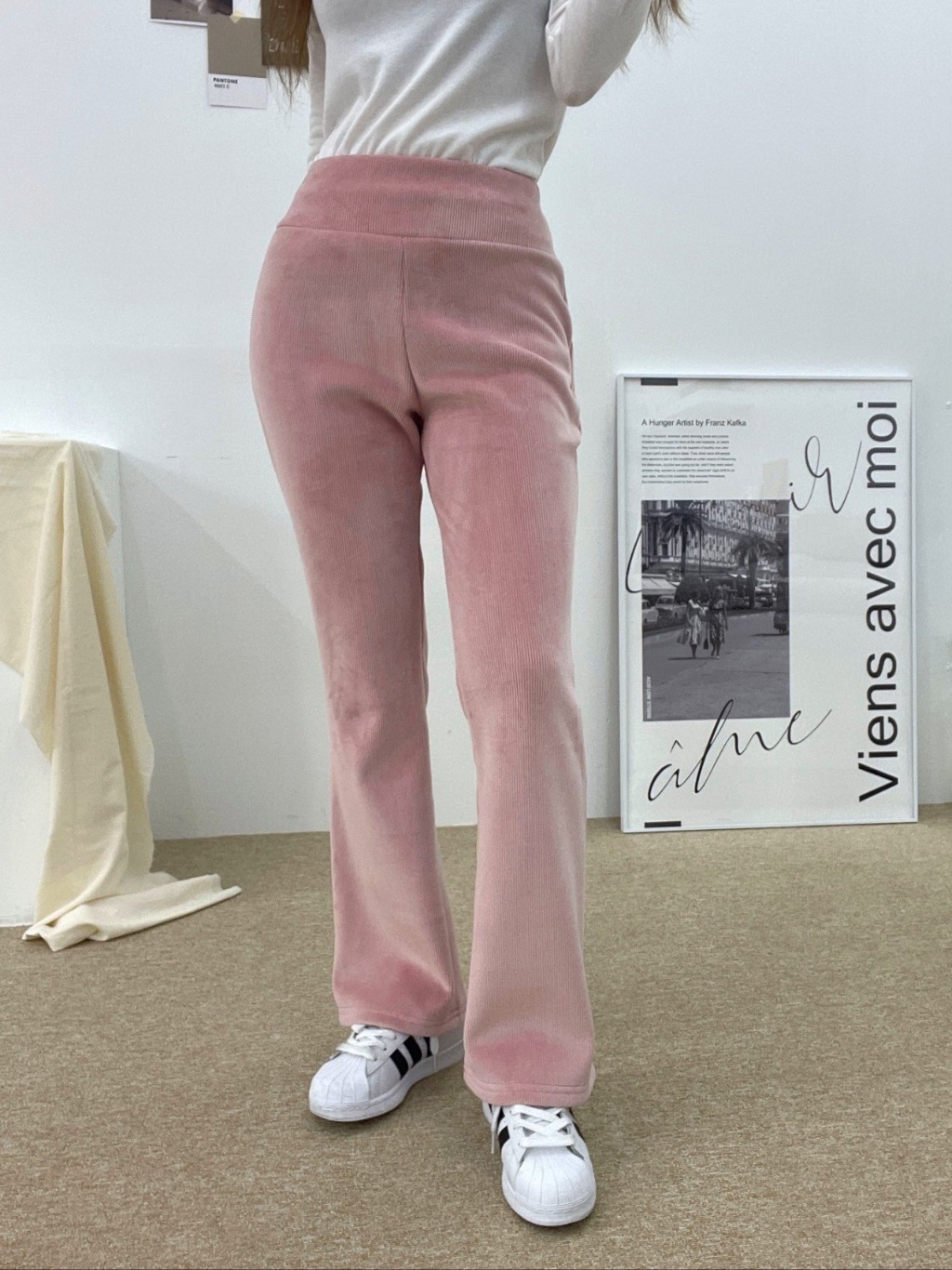 エコファー裏地ベロアリブフレアパンツ | 詳細画像11