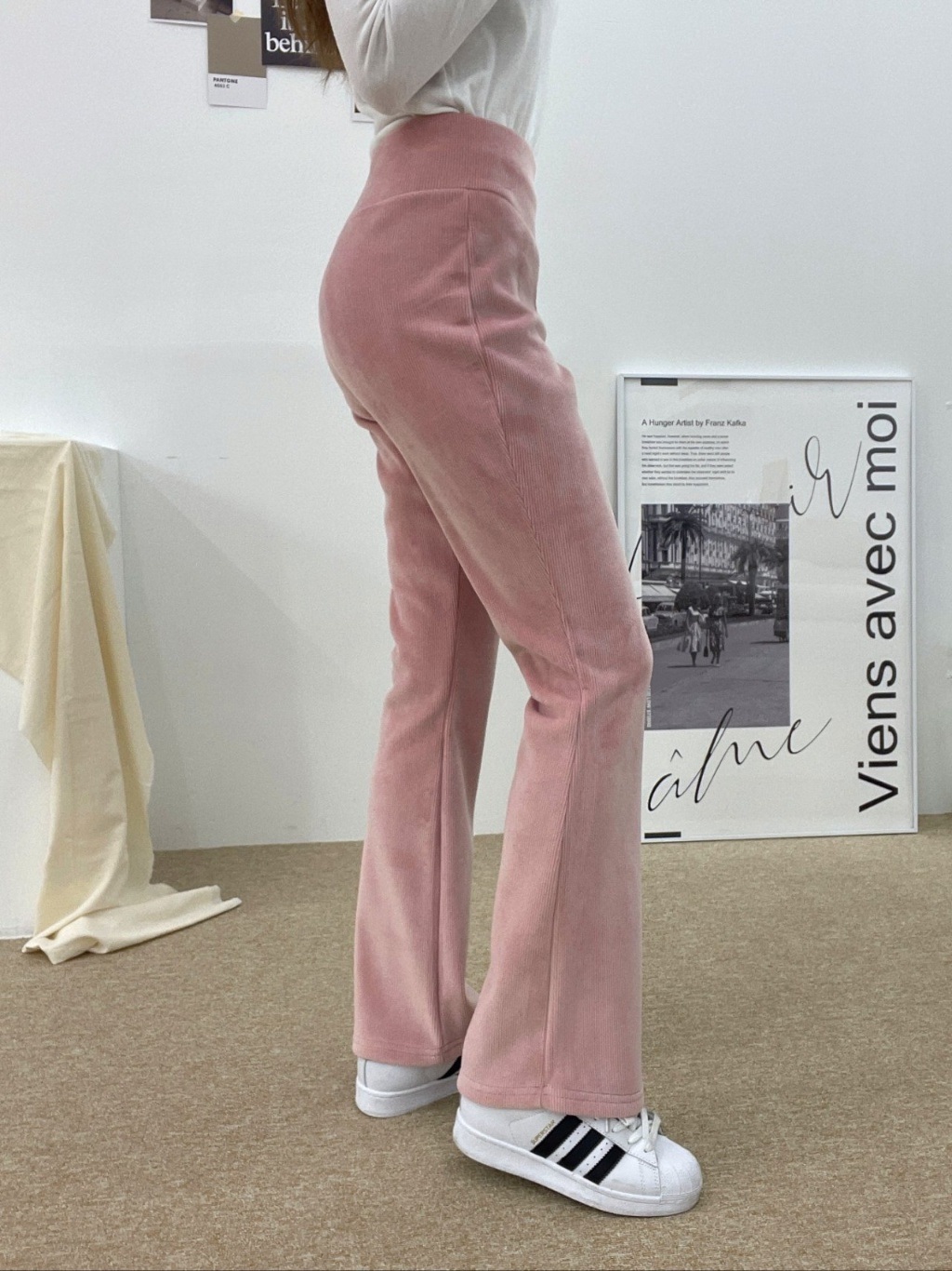 エコファー裏地ベロアリブフレアパンツ | 詳細画像17