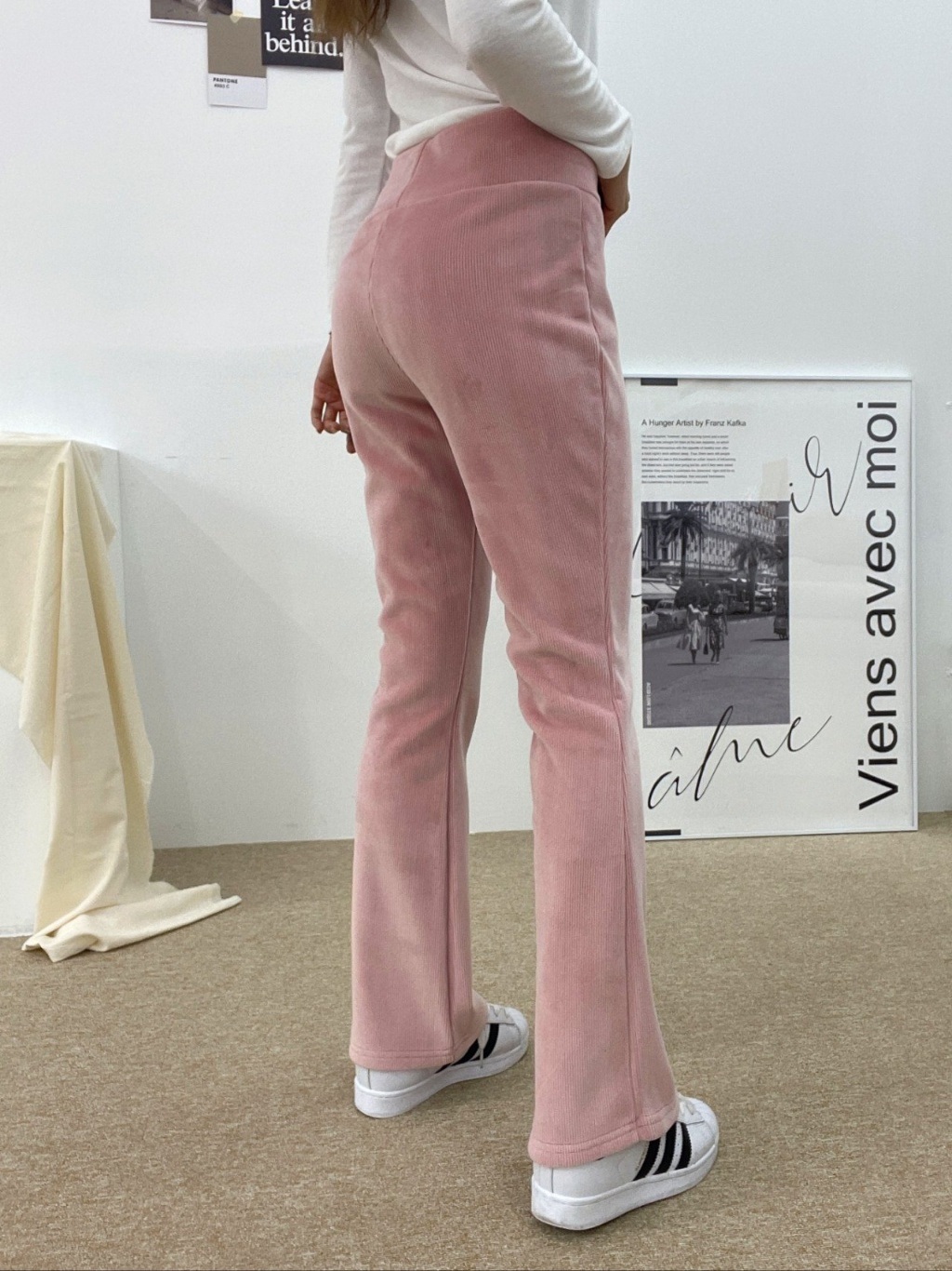 エコファー裏地ベロアリブフレアパンツ | 詳細画像18