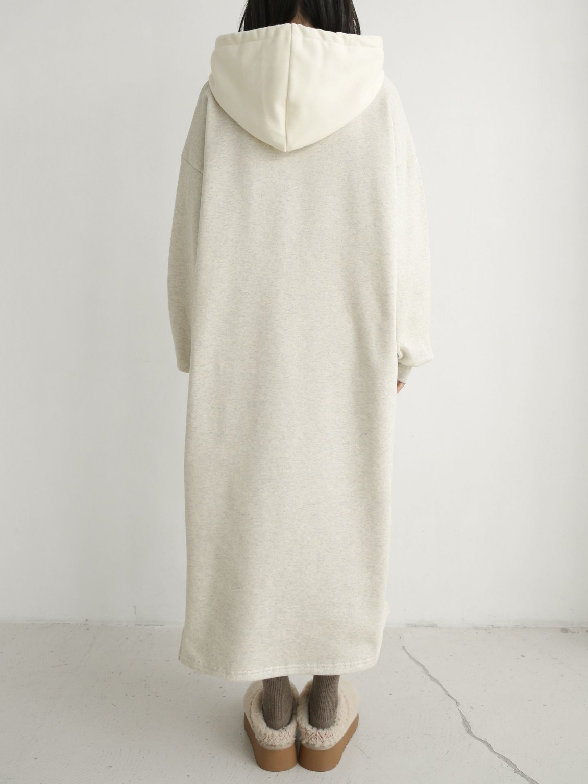 裏起毛配色フードスウェットワンピース | 詳細画像10