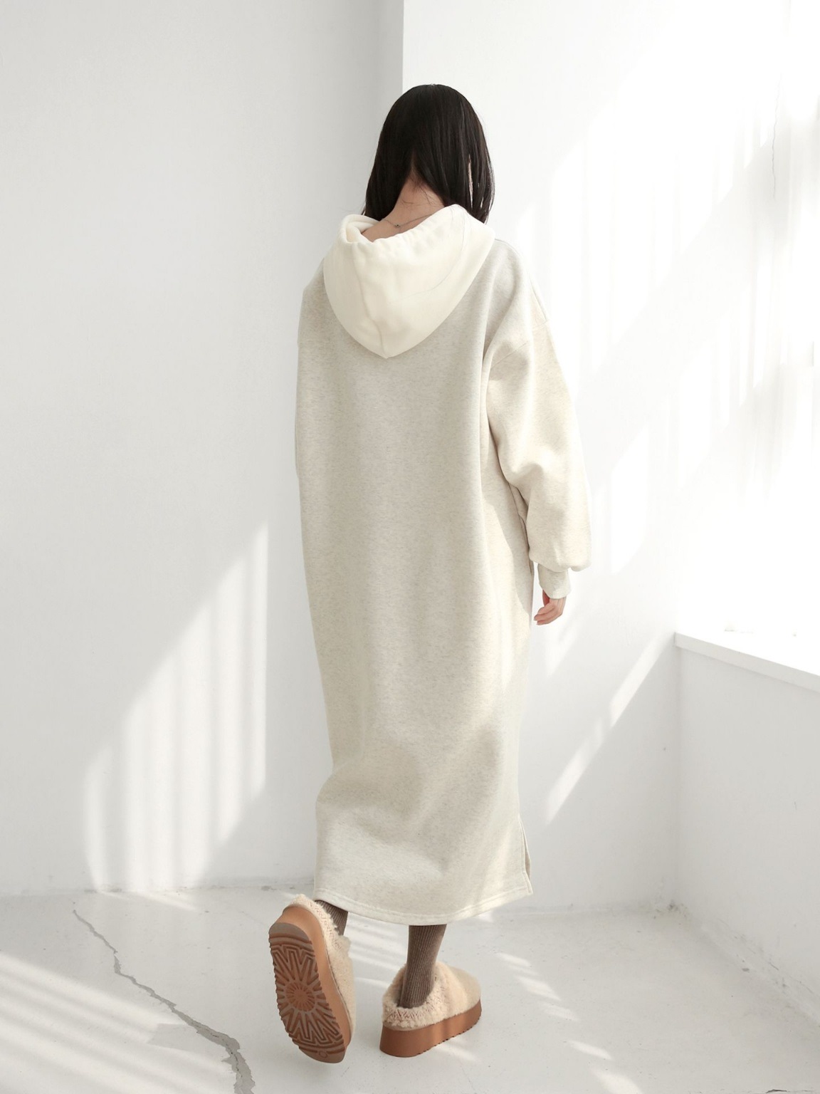 裏起毛配色フードスウェットワンピース | 詳細画像17