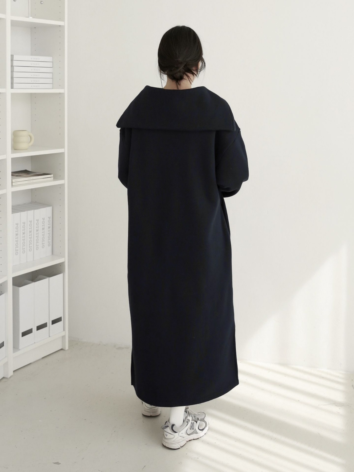 裏起毛ハーフジップセーラースウェットワンピース | 詳細画像6