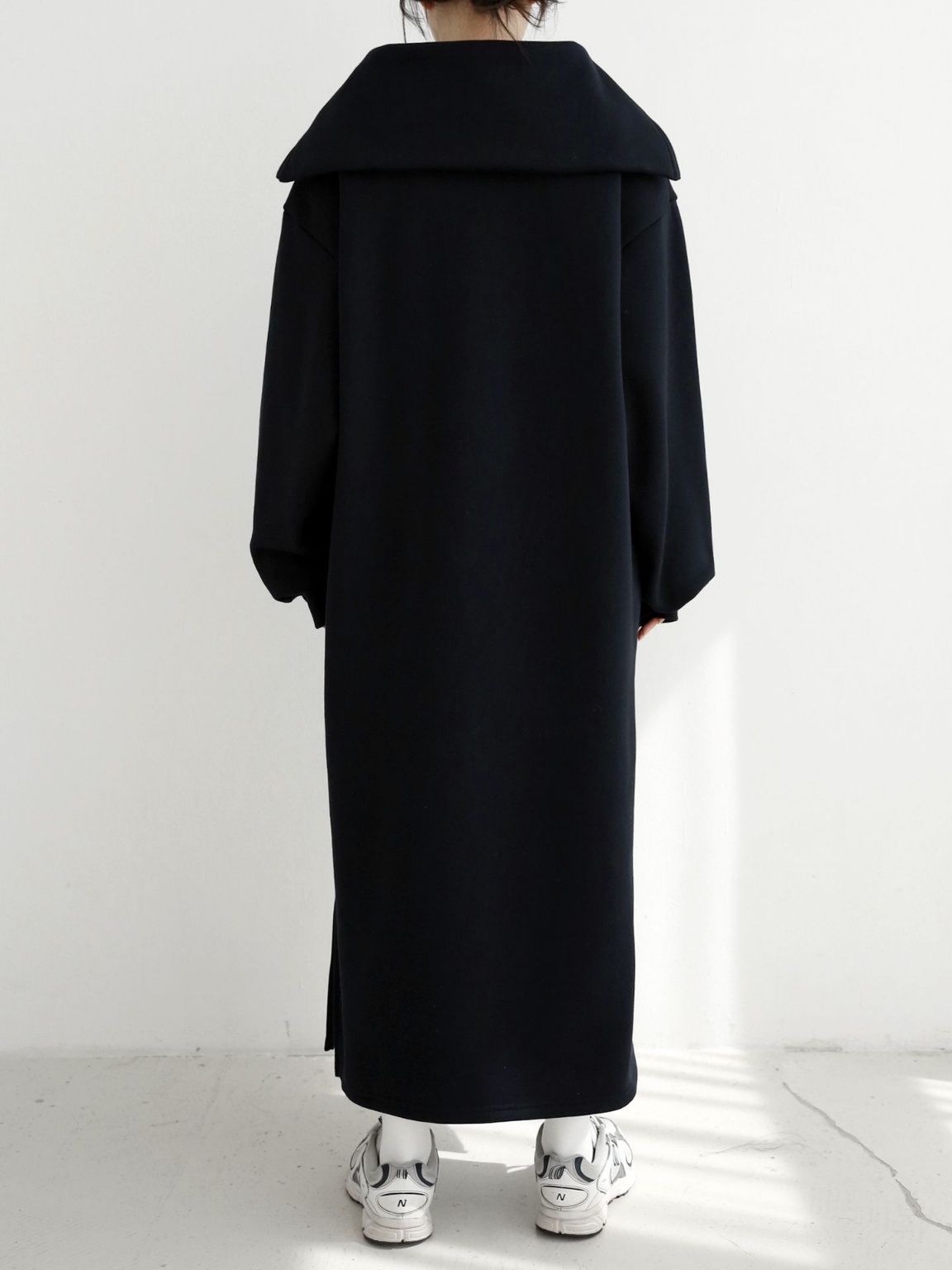 裏起毛ハーフジップセーラースウェットワンピース | 詳細画像9