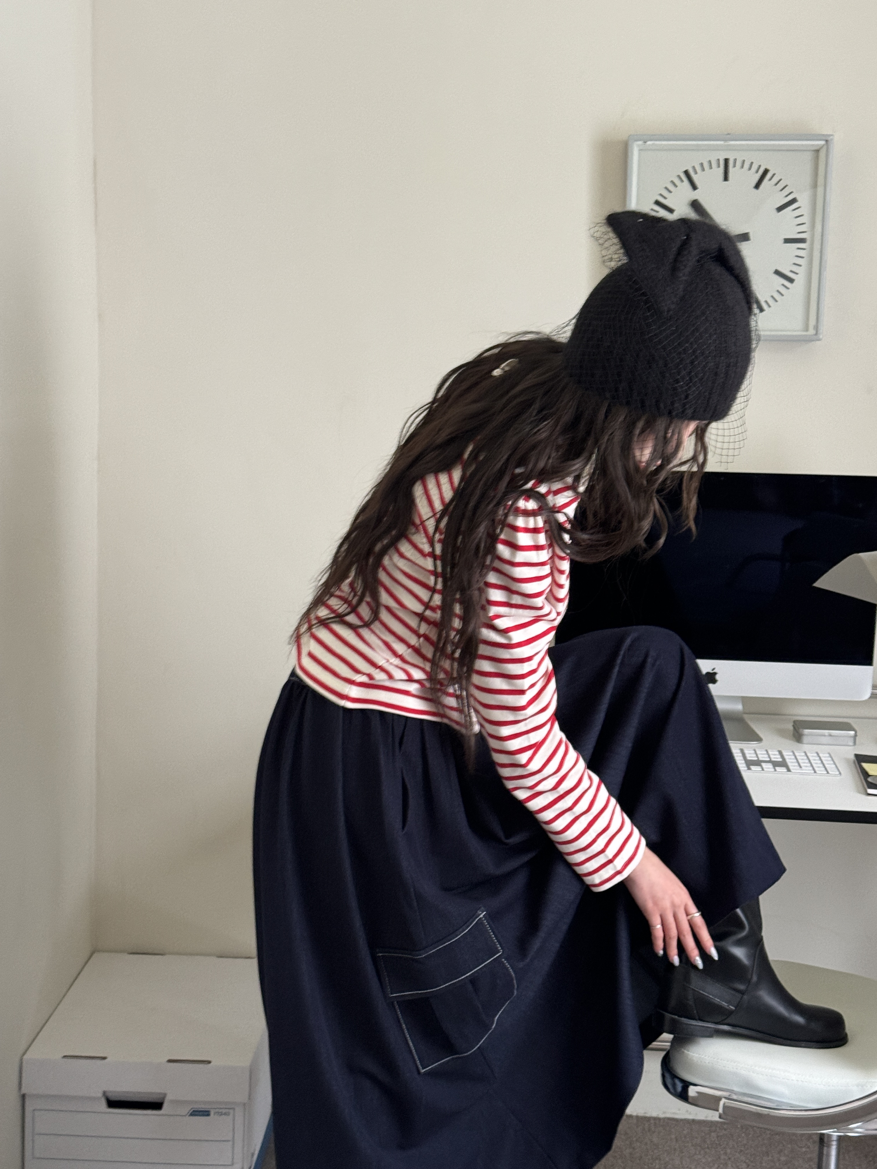 カーゴフレアロングデニムスカート | 詳細画像2