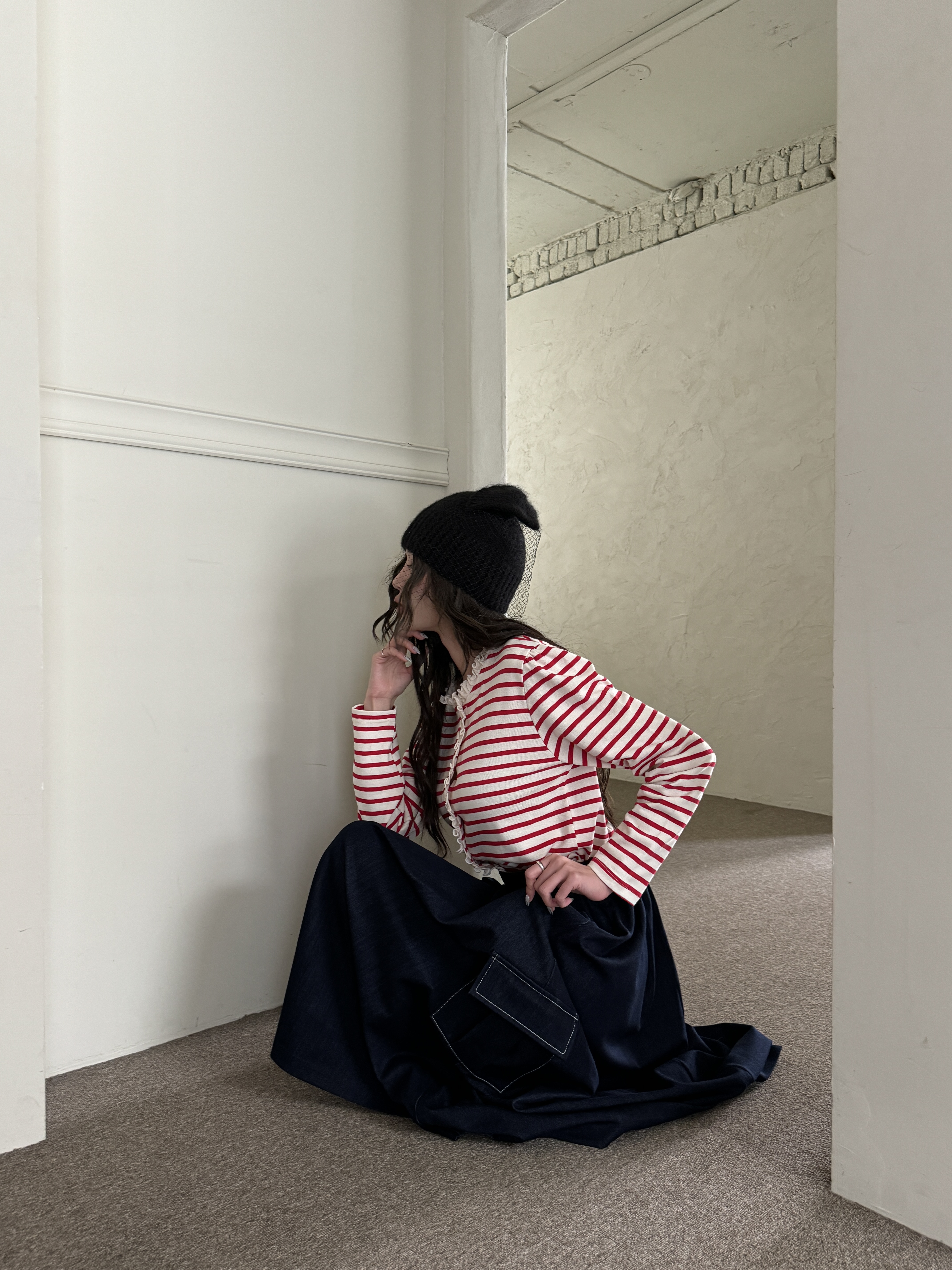 カーゴフレアロングデニムスカート | 詳細画像6