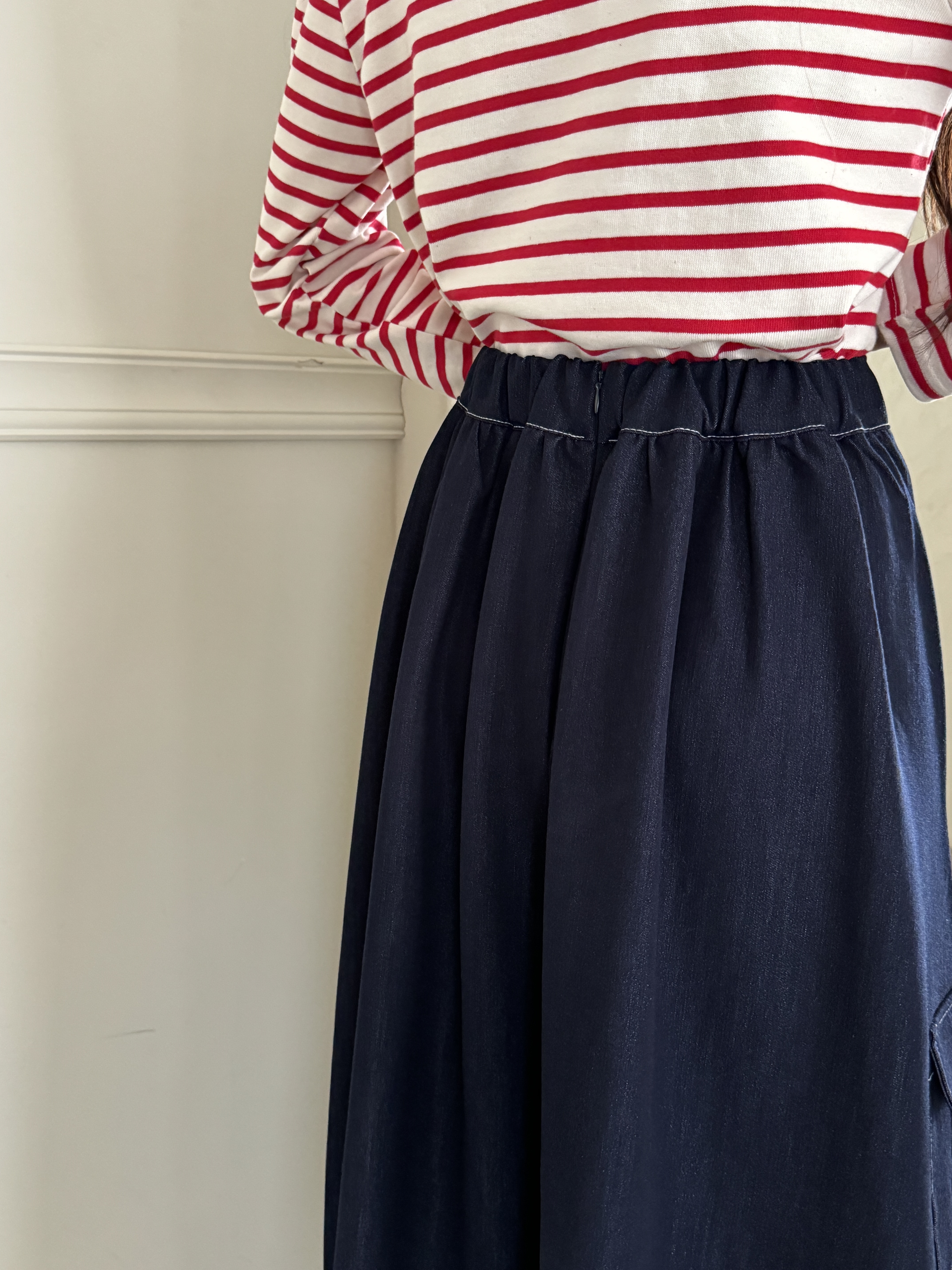 カーゴフレアロングデニムスカート | 詳細画像12