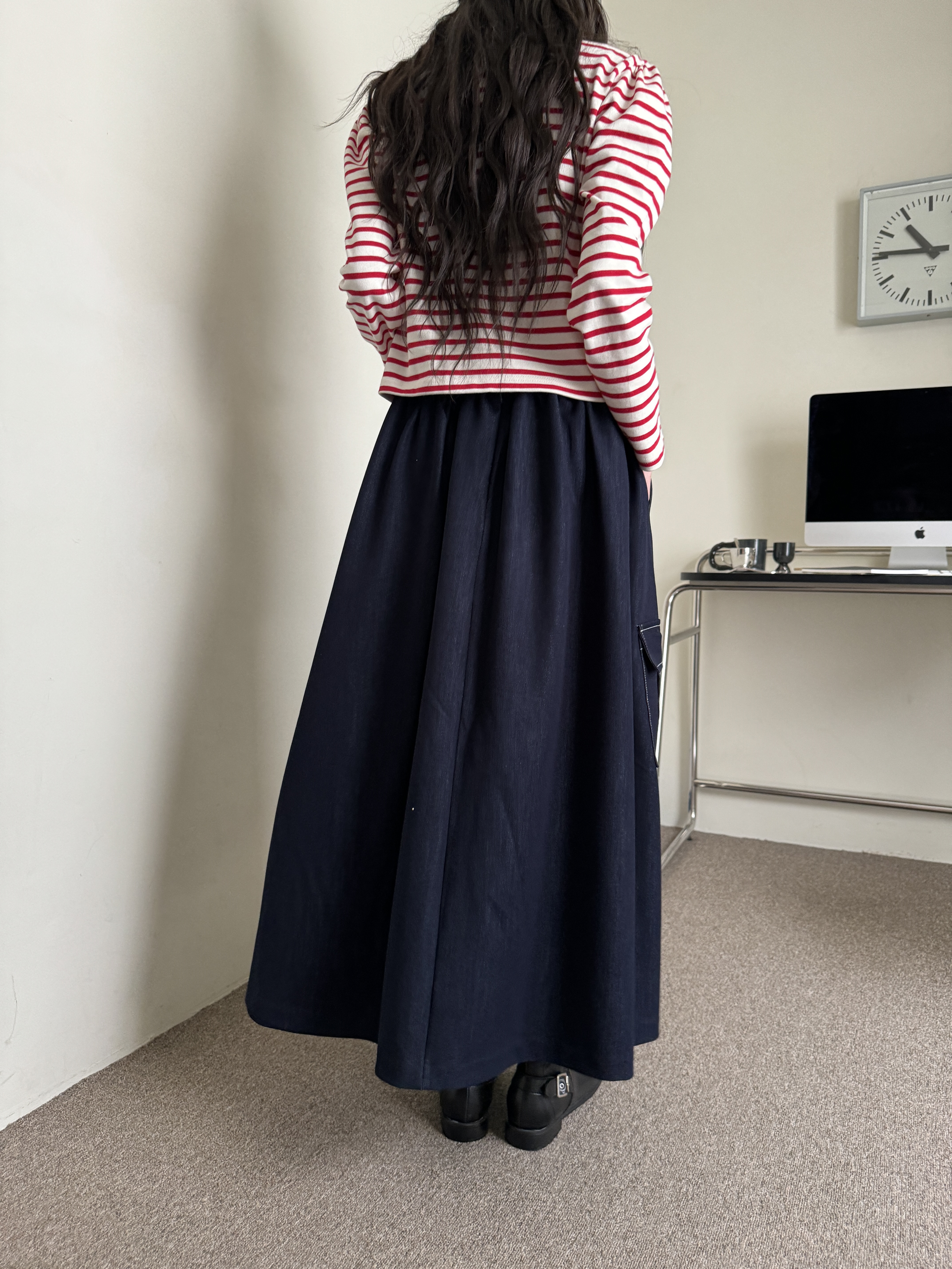 カーゴフレアロングデニムスカート | 詳細画像14