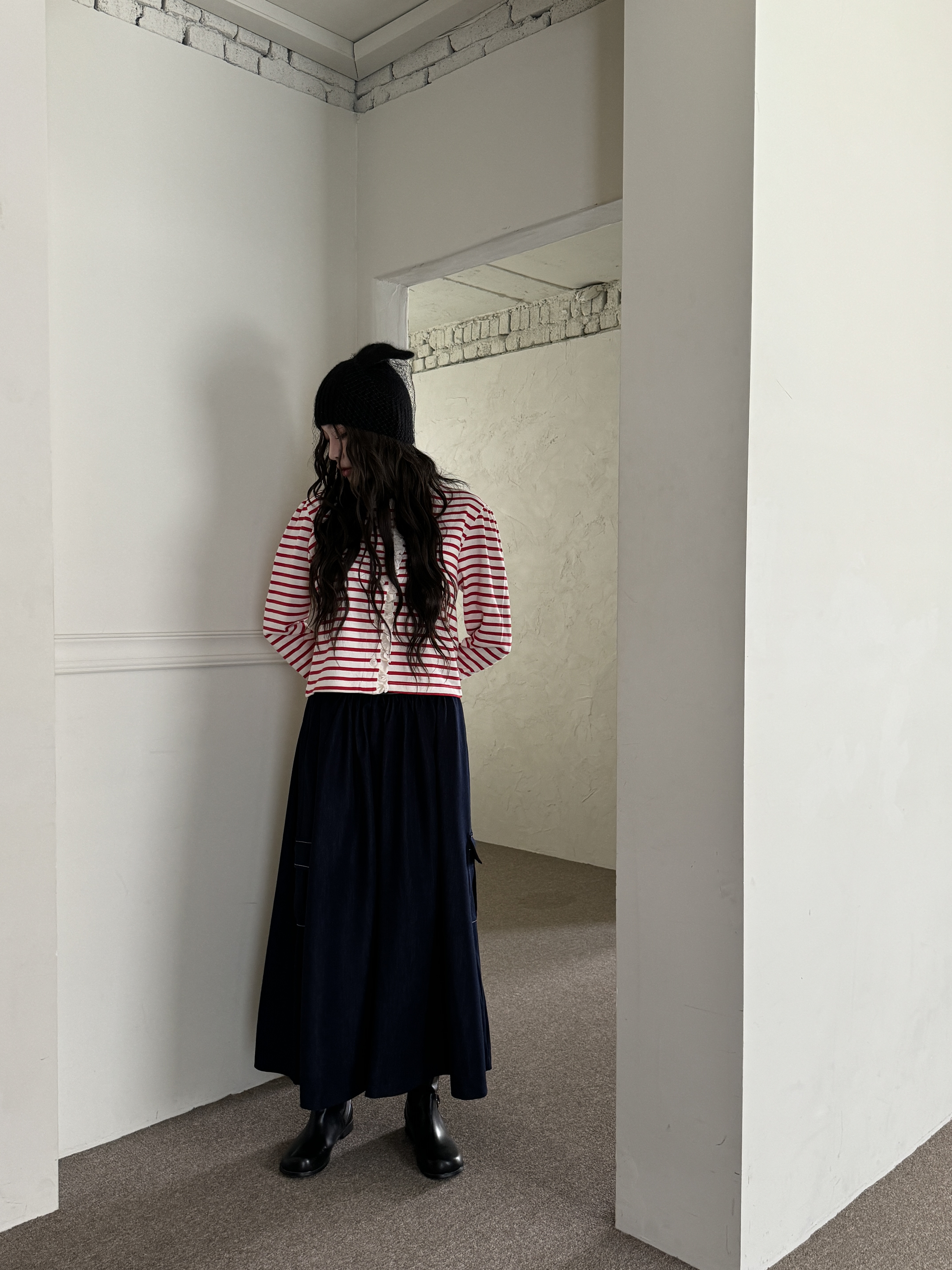 カーゴフレアロングデニムスカート | 詳細画像17