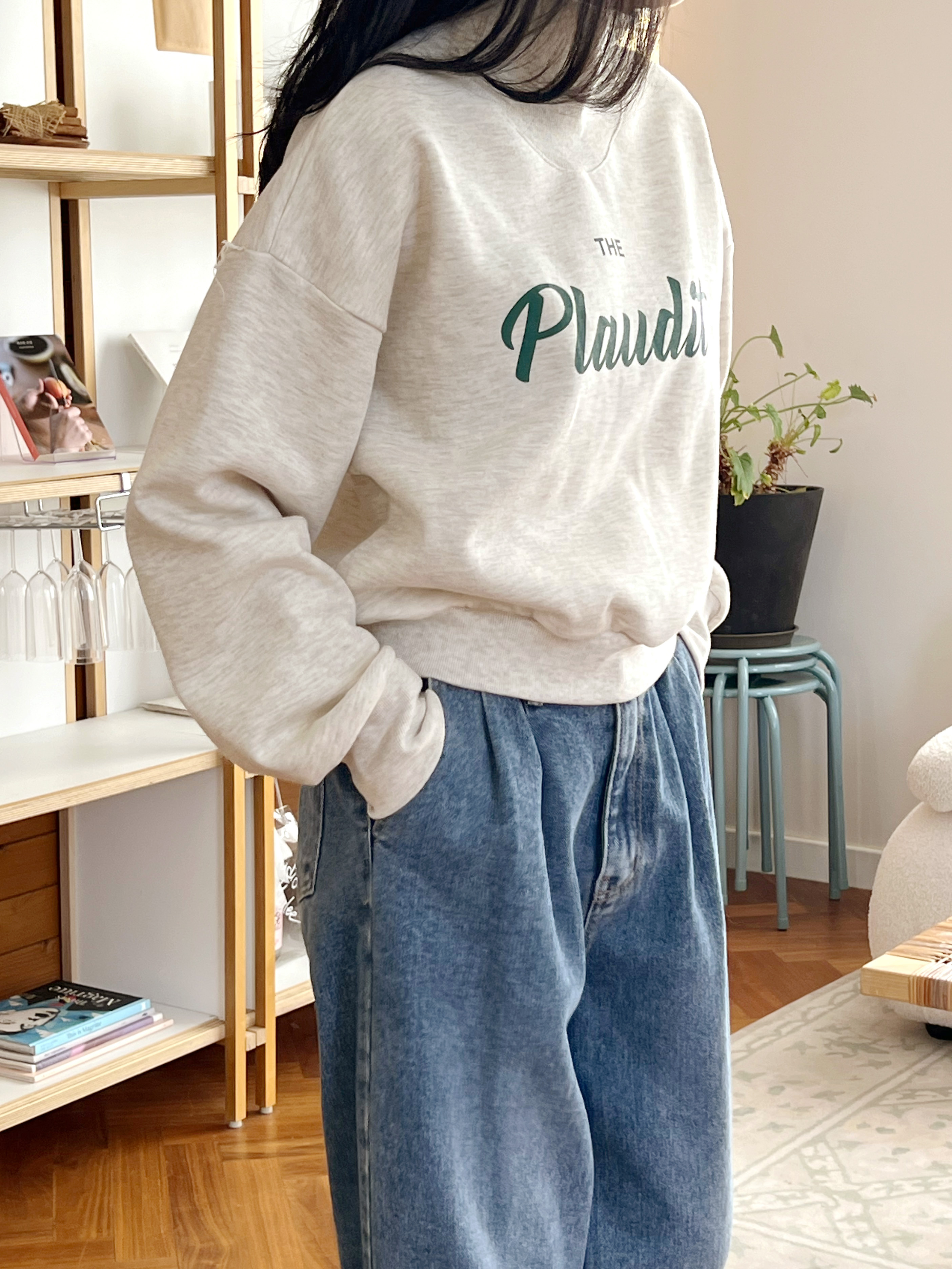 裏起毛Plauditハイネッククロップドスウェット | 詳細画像7