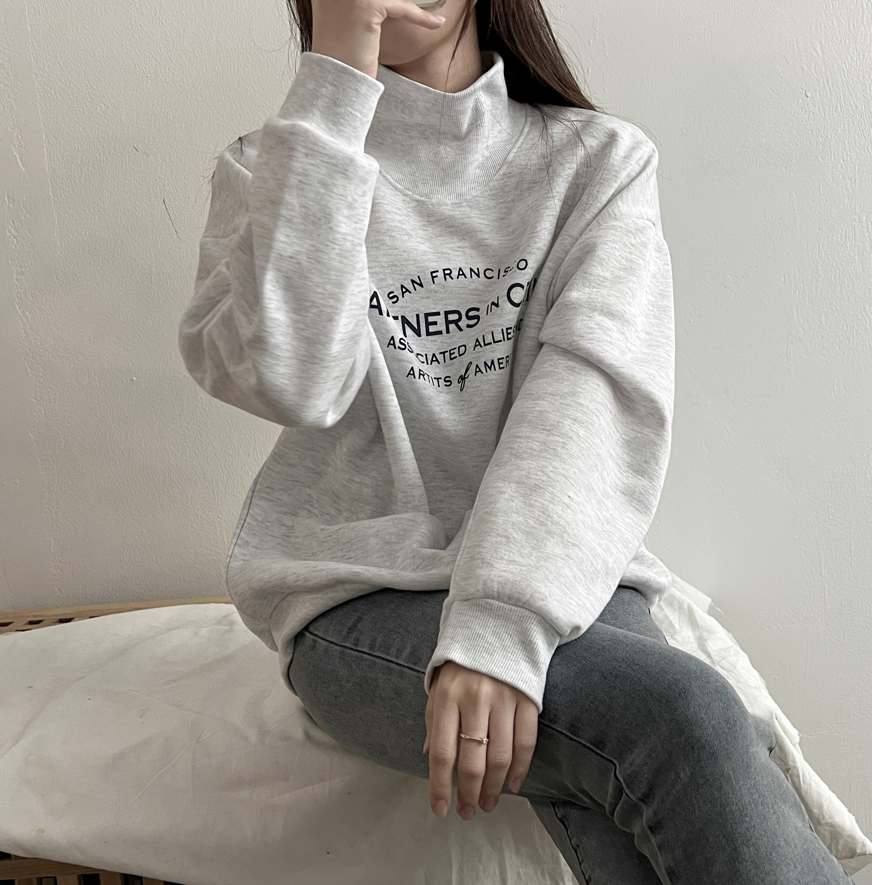 裏起毛ハイネックCRIMEレタリングスウェット | 詳細画像4