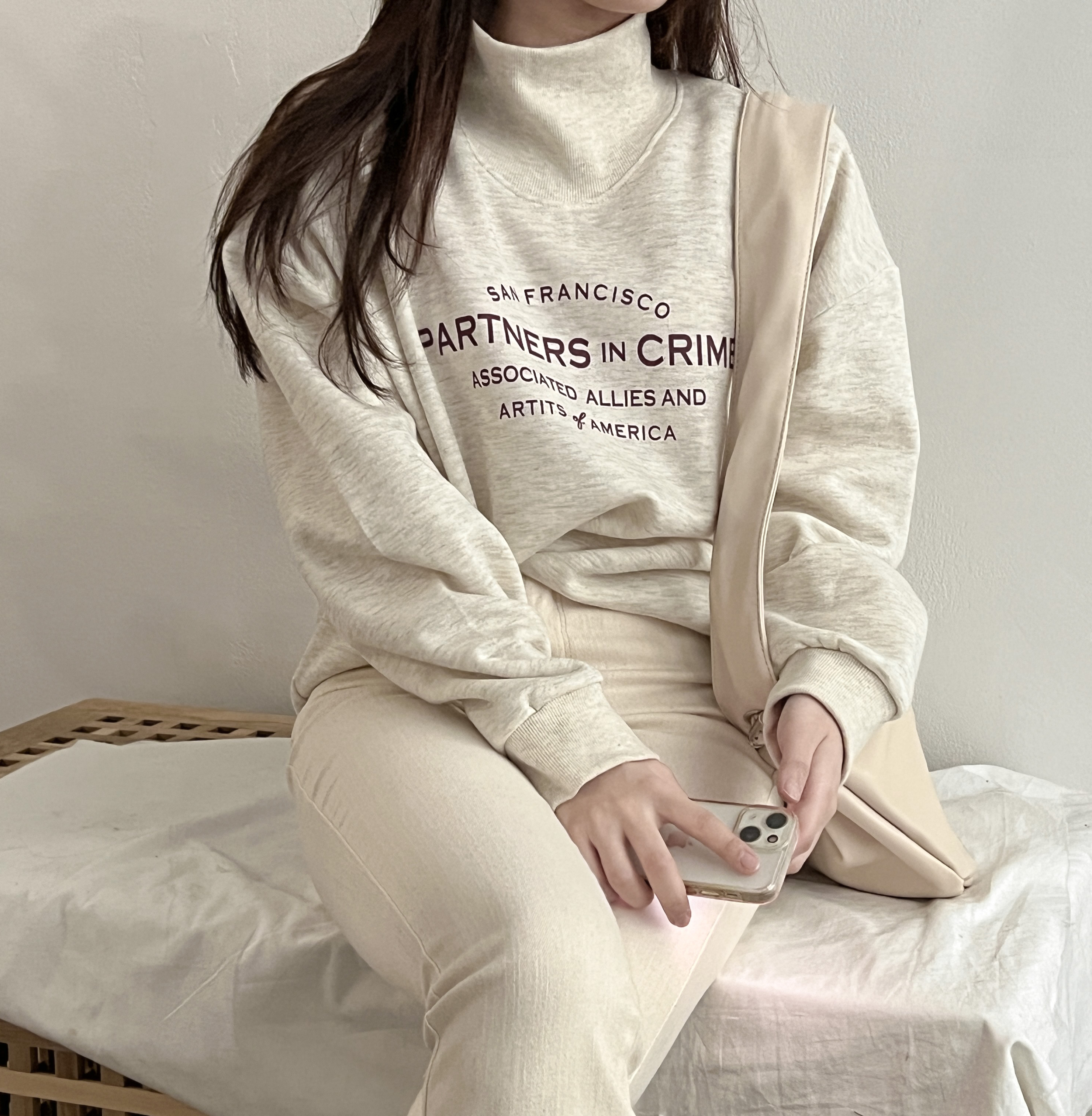 裏起毛ハイネックCRIMEレタリングスウェット | 詳細画像8