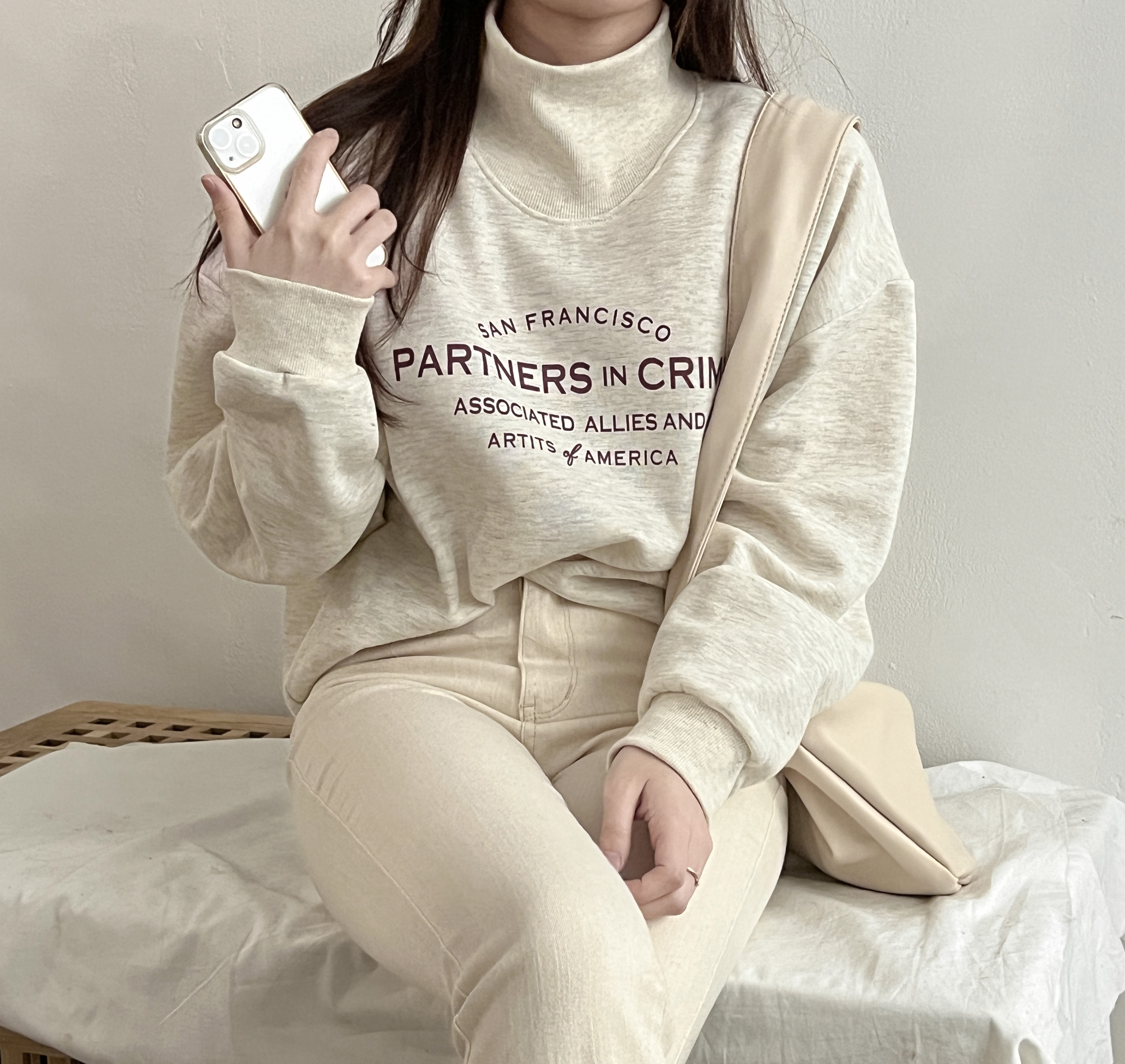 裏起毛ハイネックCRIMEレタリングスウェット | 詳細画像9