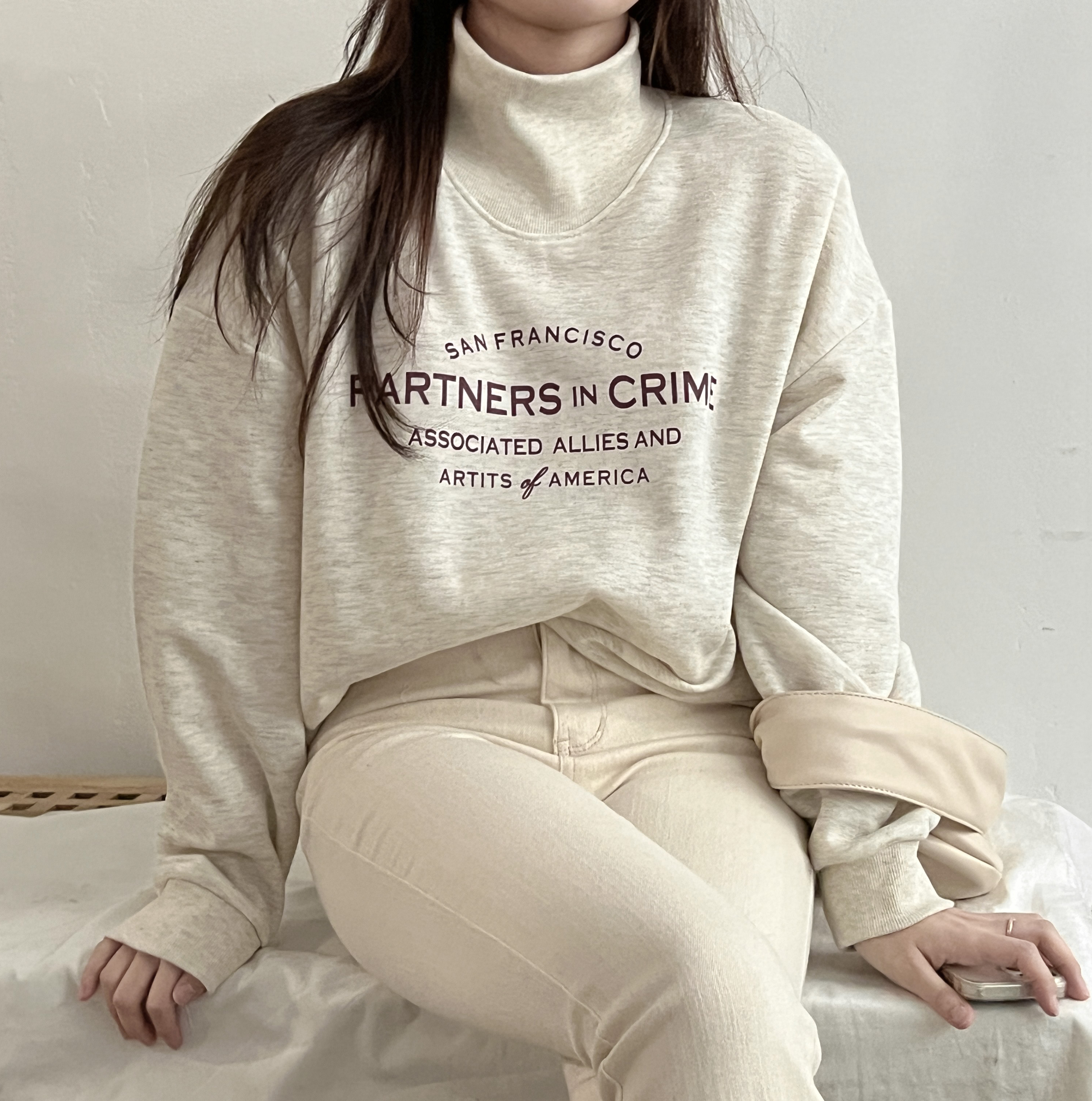 裏起毛ハイネックCRIMEレタリングスウェット | 詳細画像10