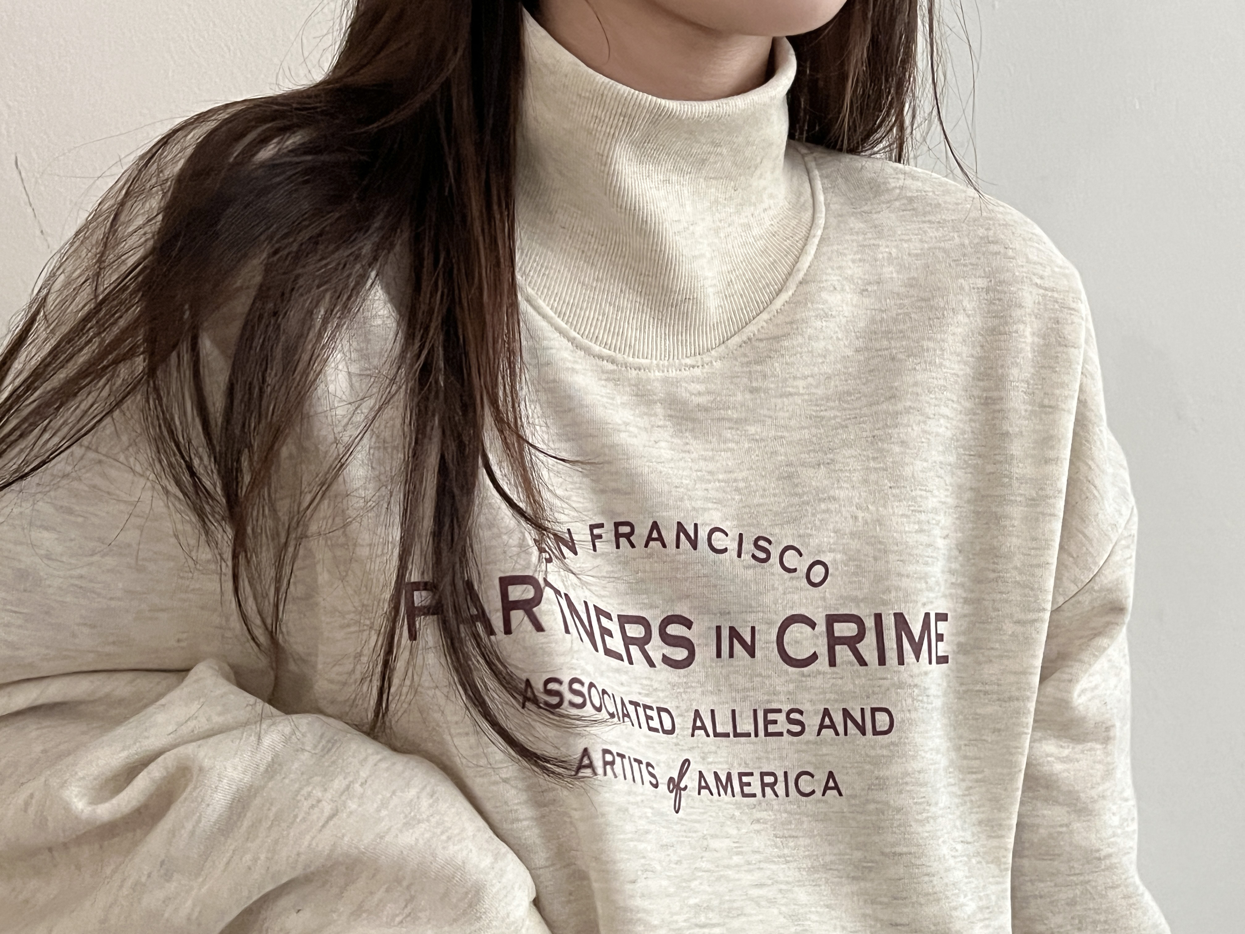 裏起毛ハイネックCRIMEレタリングスウェット | 詳細画像11