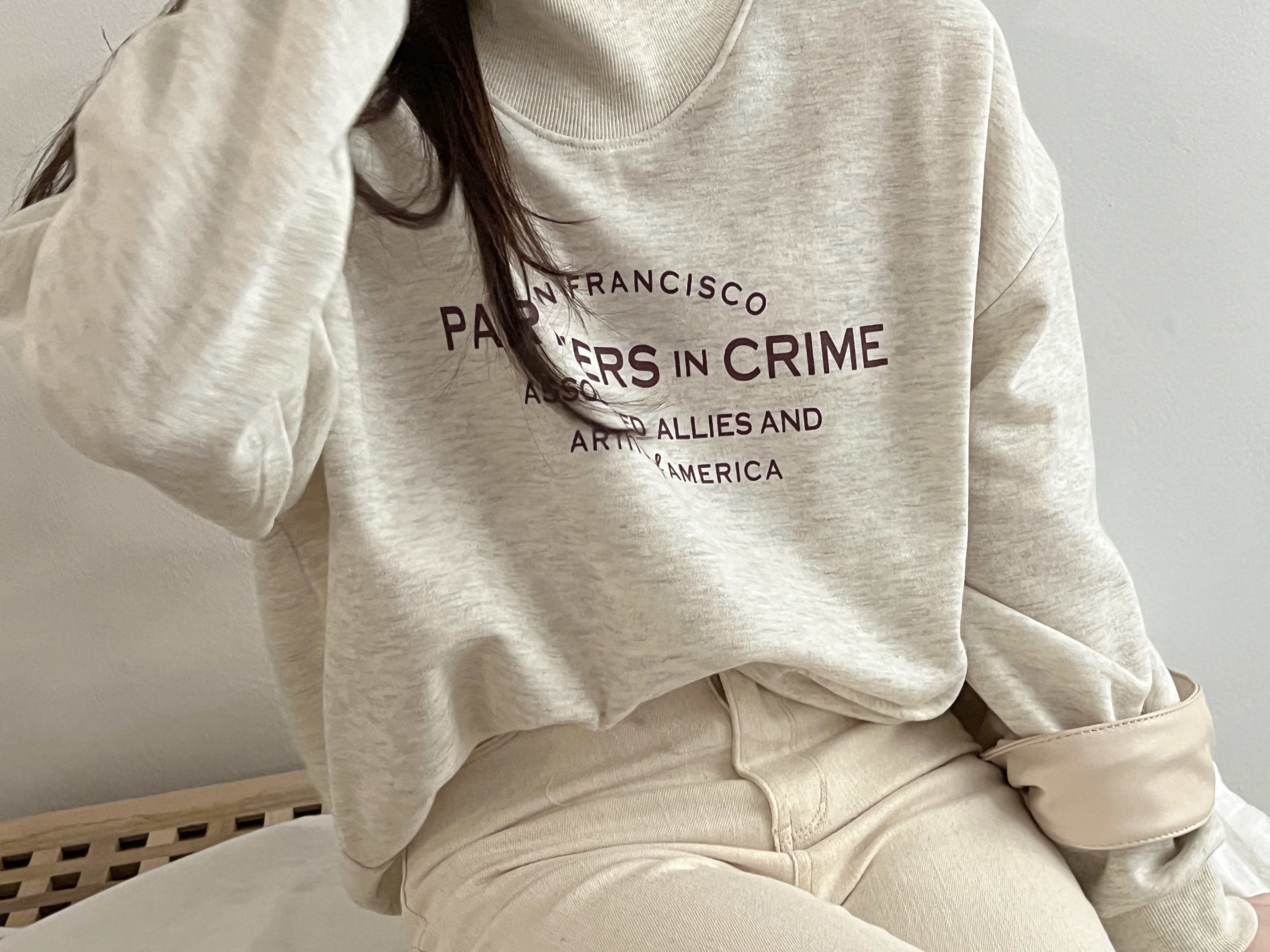 裏起毛ハイネックCRIMEレタリングスウェット | 詳細画像12