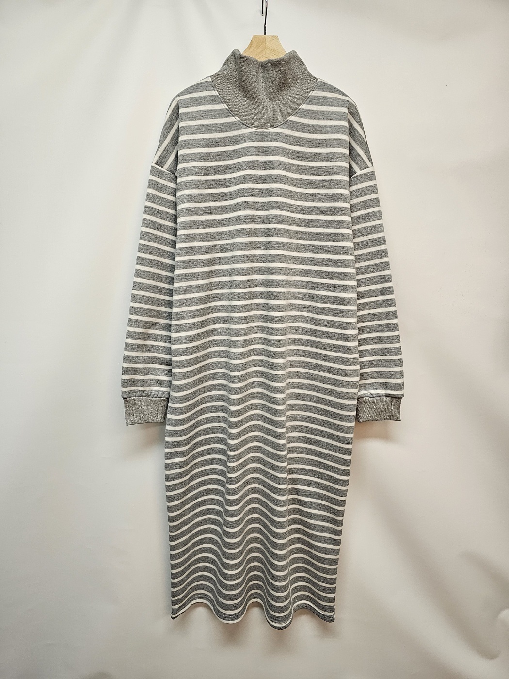 裏起毛ハイネックボーダースウェットワンピース | 詳細画像14